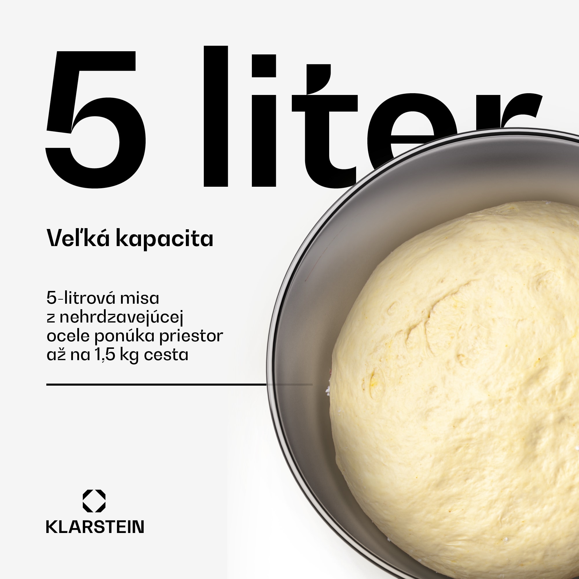 Klarstein Chiara misa z nehrdzavejúcej ocele, 5 l, vhodná do umývačky riadu, ergonomická rukoväť, kompatibilná, nehrdzavejúca – Obrázok 4