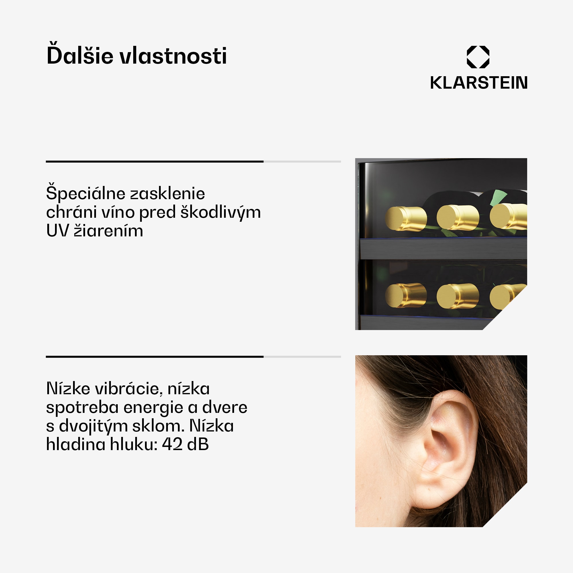 Klarstein Vinovilla 18 Uno chladnička na víno, 1 chladiaca zóna, 18 fliaš, drevené police, 5-18 °C – Obrázok 5