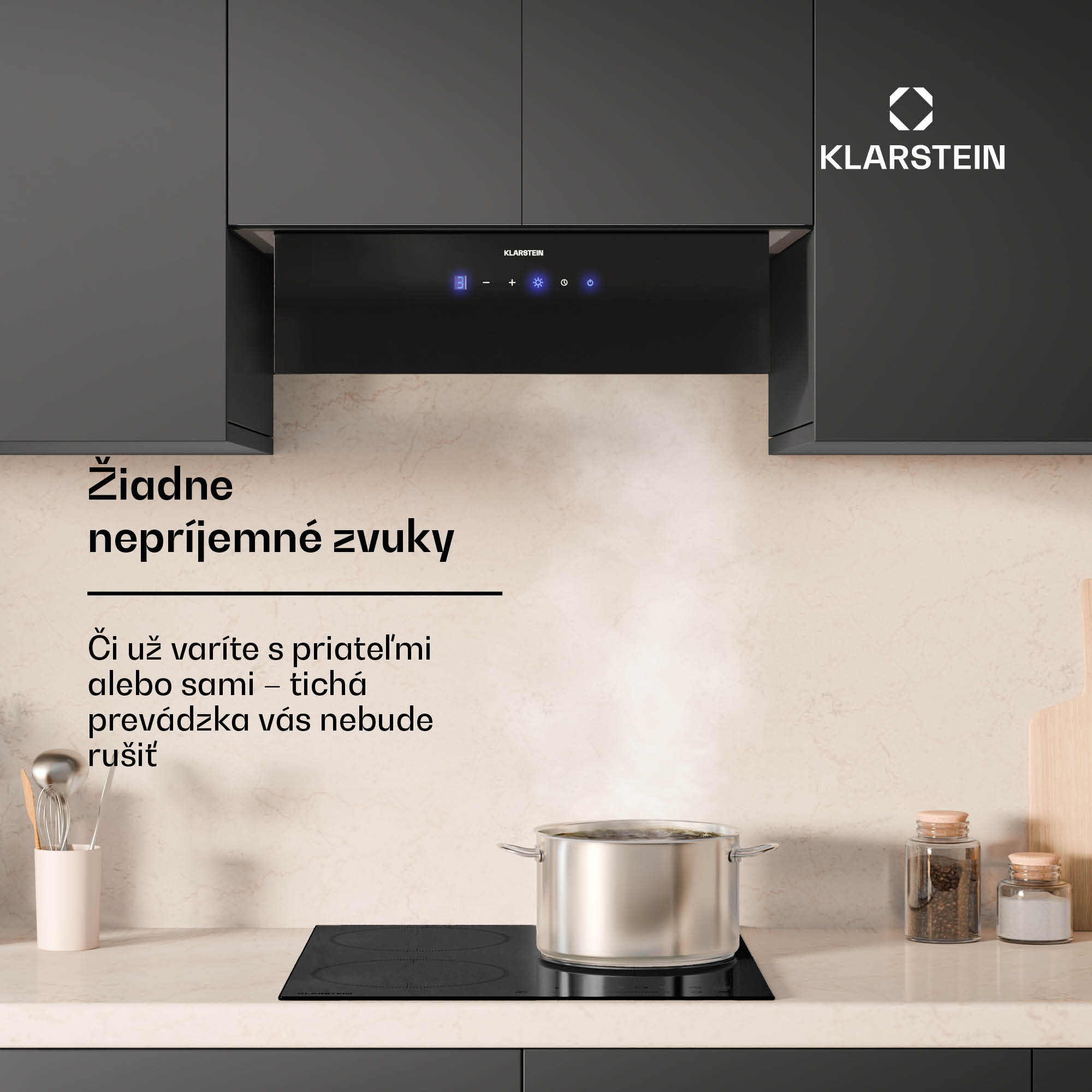 Klarstein Ventimate digestor, dotykové ovládanie, odsávanie/recirkulácia, EEK A+, 3 úrovne, LED, tichý – Obrázok 5