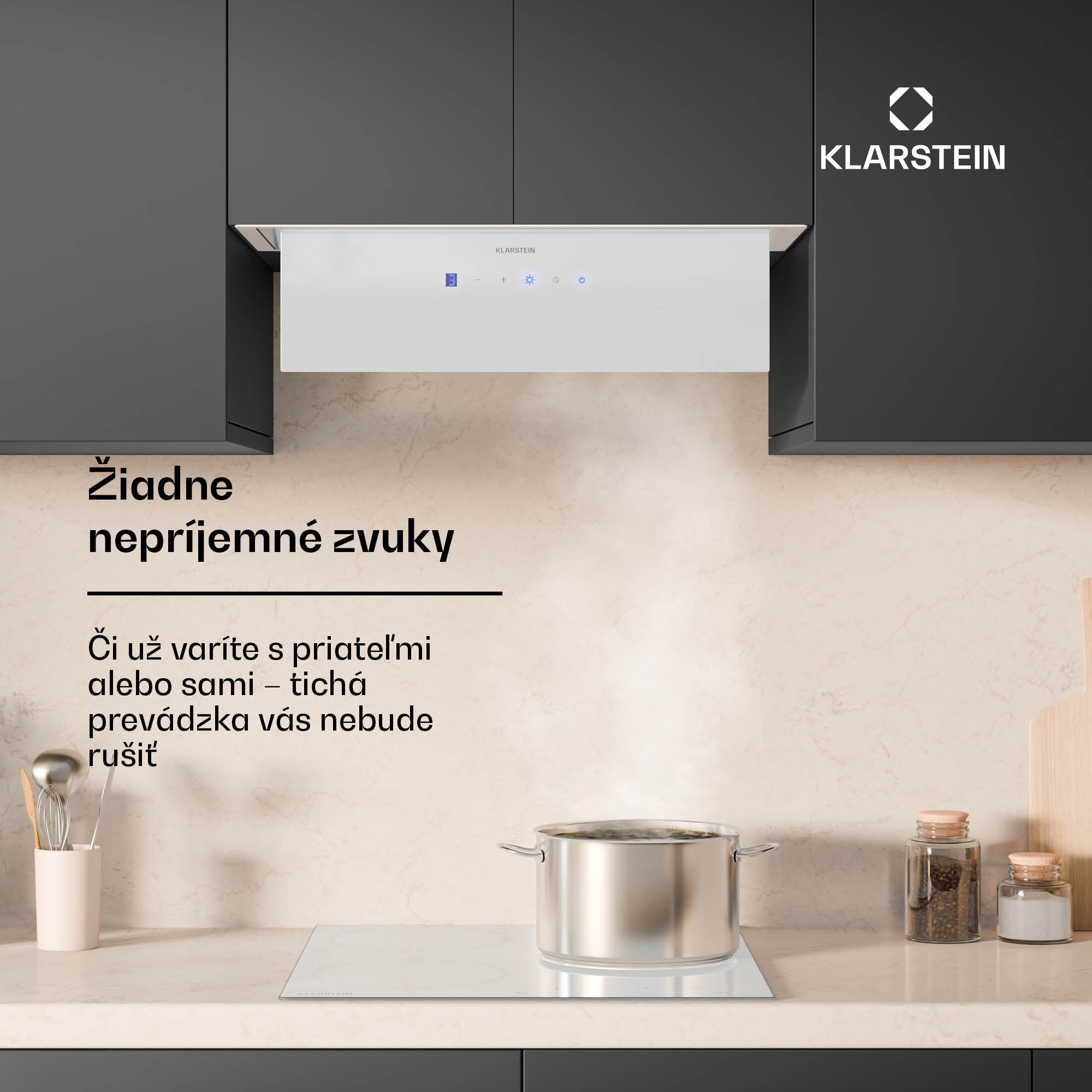 Klarstein Ventimate digestor, dotykové ovládanie, odsávanie/recirkulácia, EEK A+, 3 úrovne, LED, tichý – Obrázok 5