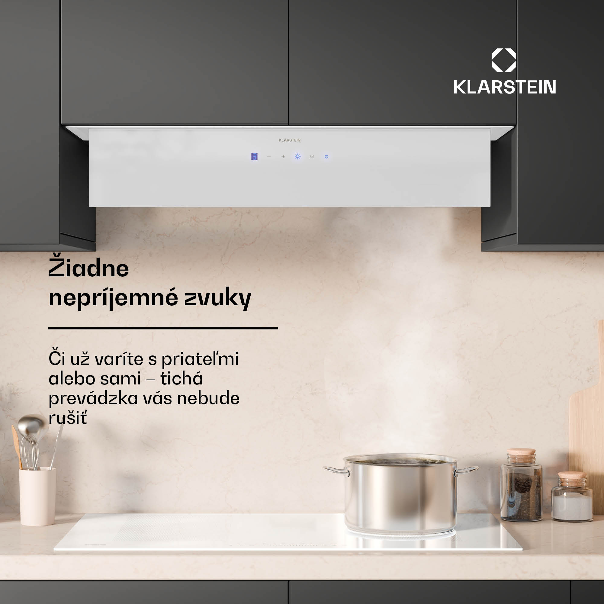 Klarstein Ventimate digestor, dotykové ovládanie, odsávanie/recirkulácia, EEK A+, 3 úrovne, LED, tichý – Obrázok 5