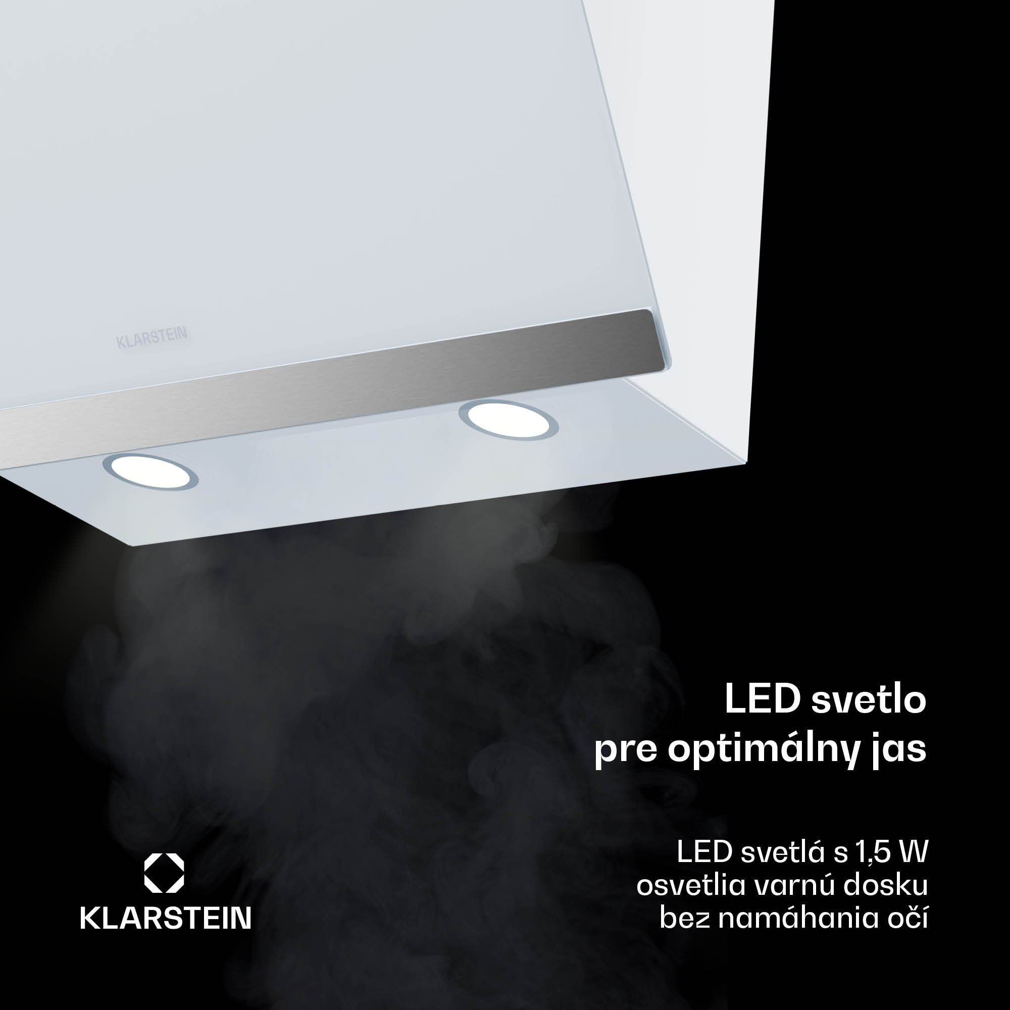 Klarstein FlashLine digestor, A++, 524 m³/h, 3 úrovne, dotykový, tichý, LED, odsávanie/recirkulácia, 100 W – Obrázok 5