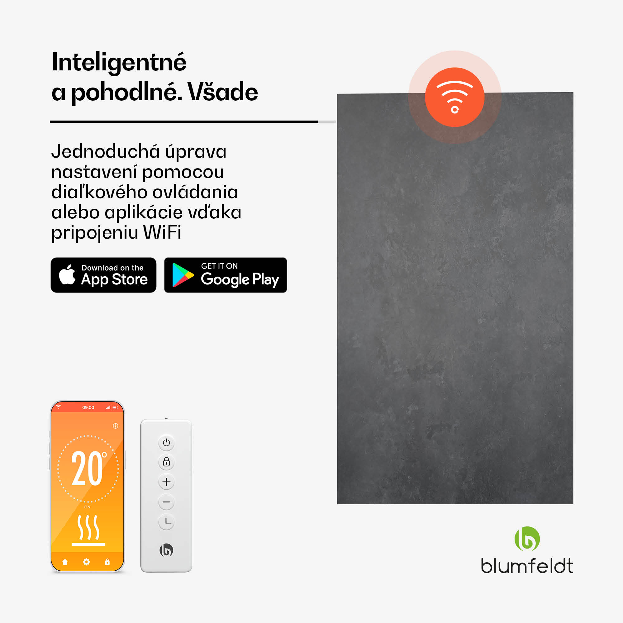 Blumfeldt Heat Square, Infračervené vykurovanie, WiFi ovládanie, 700 W, IP44 – Obrázok 2