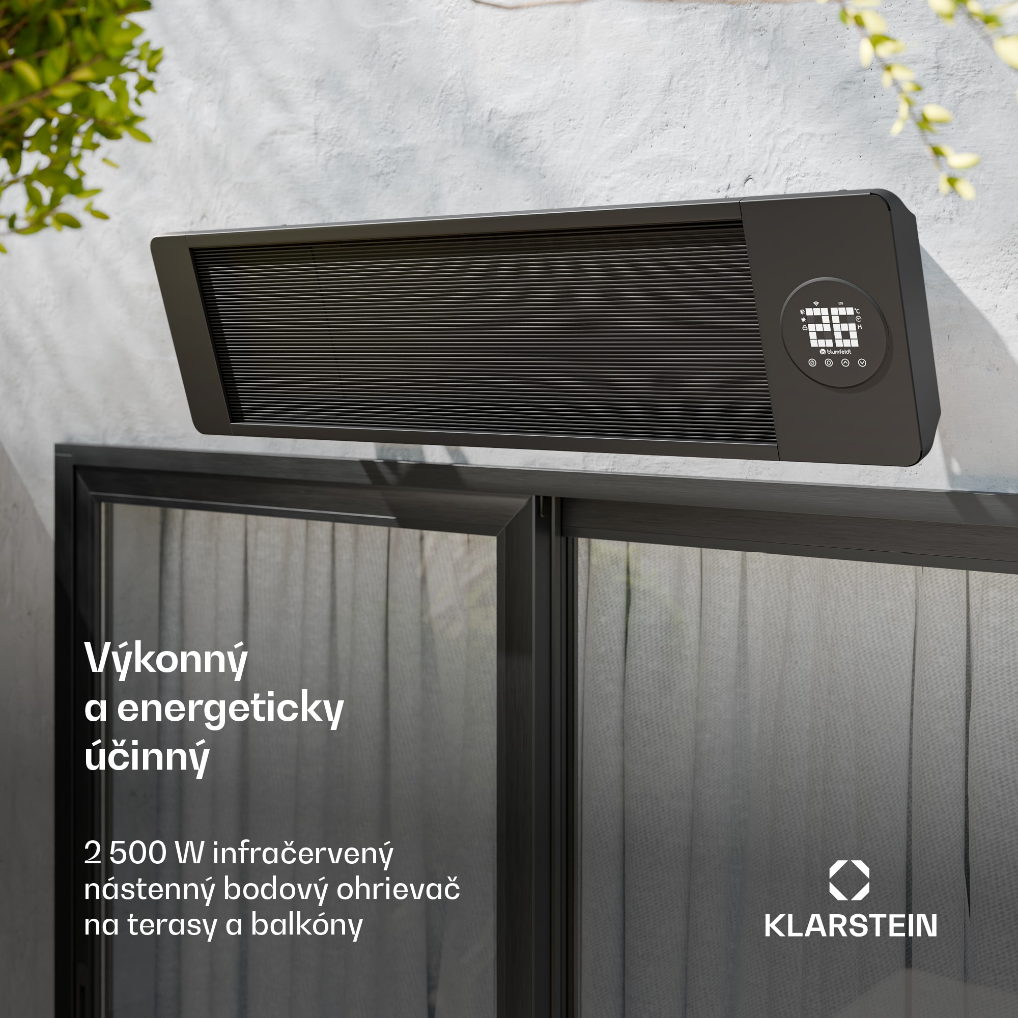 Blumfeldt Cosmic Beam infračervený nástenný ohrievač, pre exteriér, 5 až 50 stupňov, IP44, do 25 m² – Obrázok 2