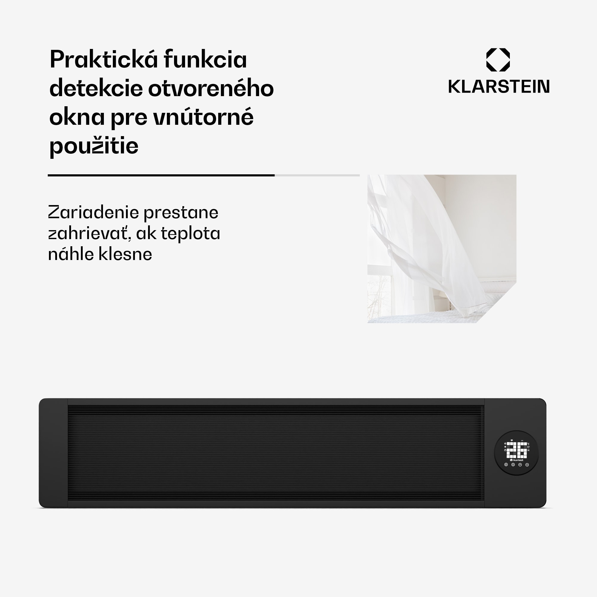 Blumfeldt Cosmic Beam infračervený nástenný ohrievač, pre exteriér, 5 až 50 stupňov, IP44, do 30 m² – Obrázok 5