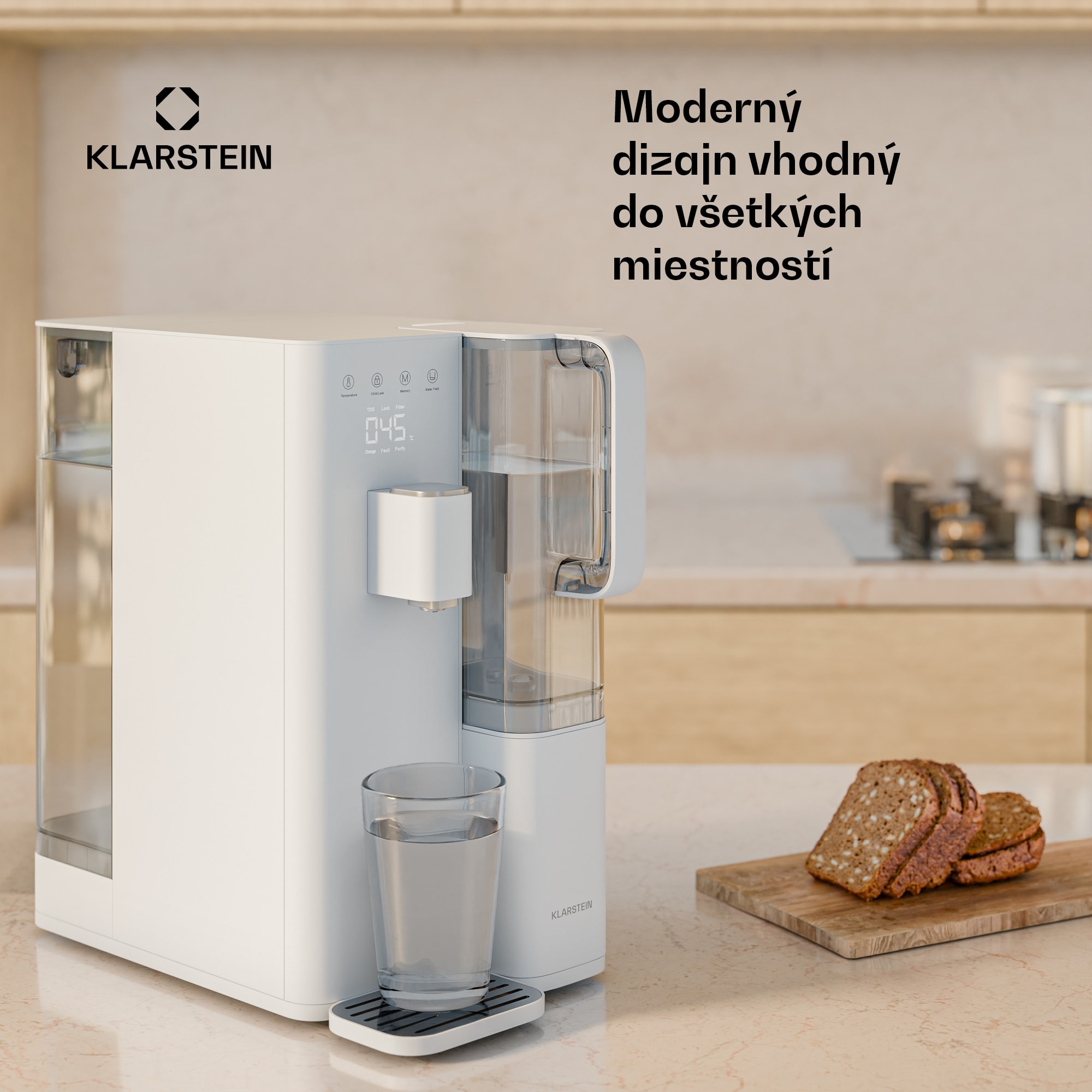 Klarstein VitalPour vodný filter, 5-stupňový filter, reverzná osmóza, 5 l nádrž, dotykový displej, mobilný, 3 sekundy – Obrázok 5