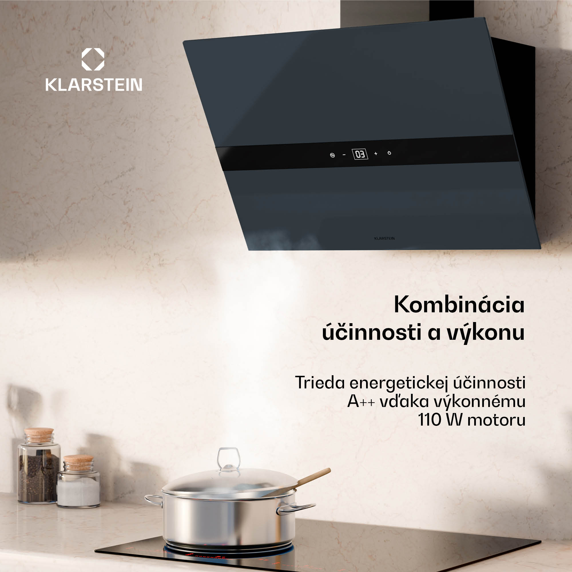 Klarstein WiFusion digestor, WiFi, LED, 680 m³/h, A++ – Obrázok 3