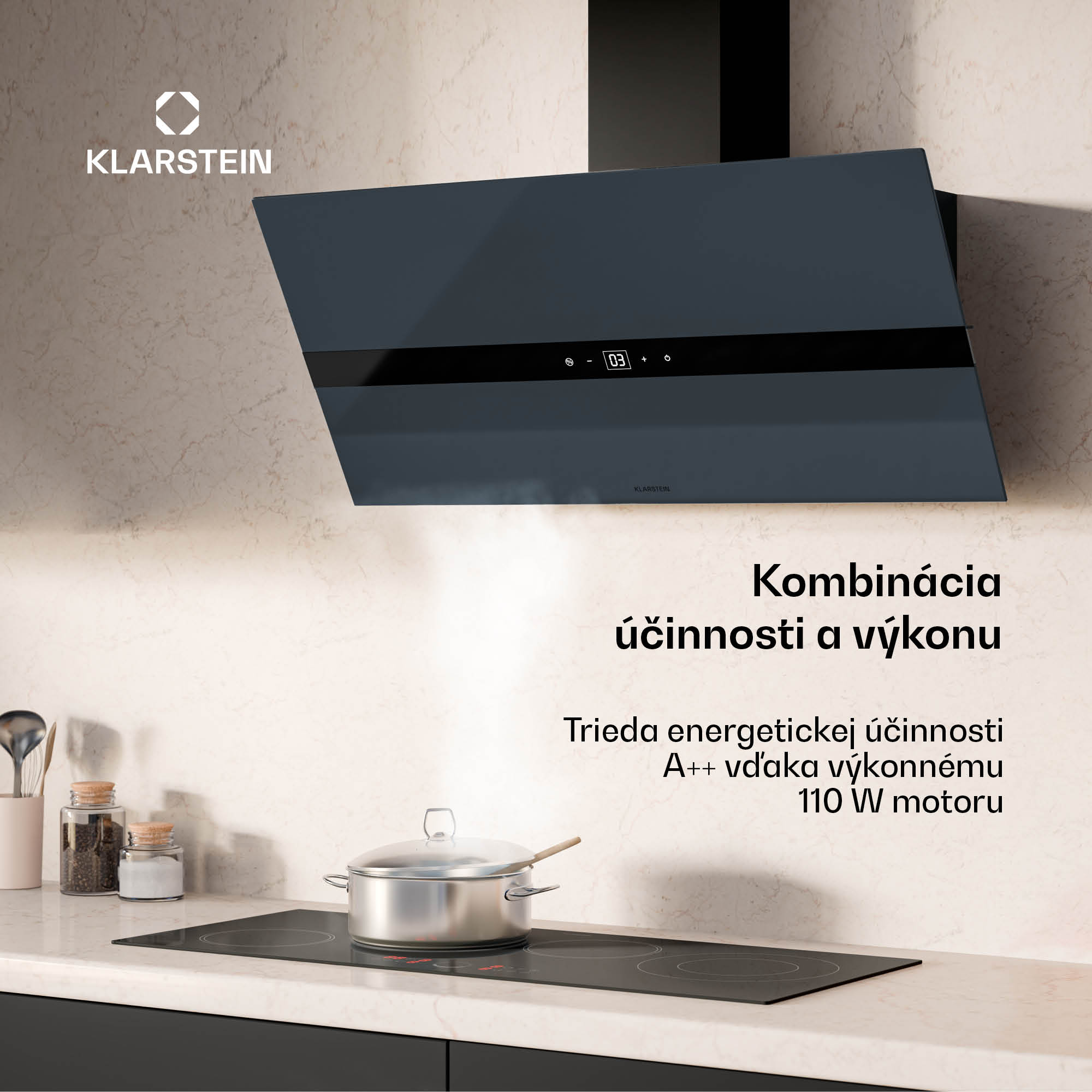 Klarstein WiFusion digestor, WiFi, LED, 690 m³/h, A++ – Obrázok 3