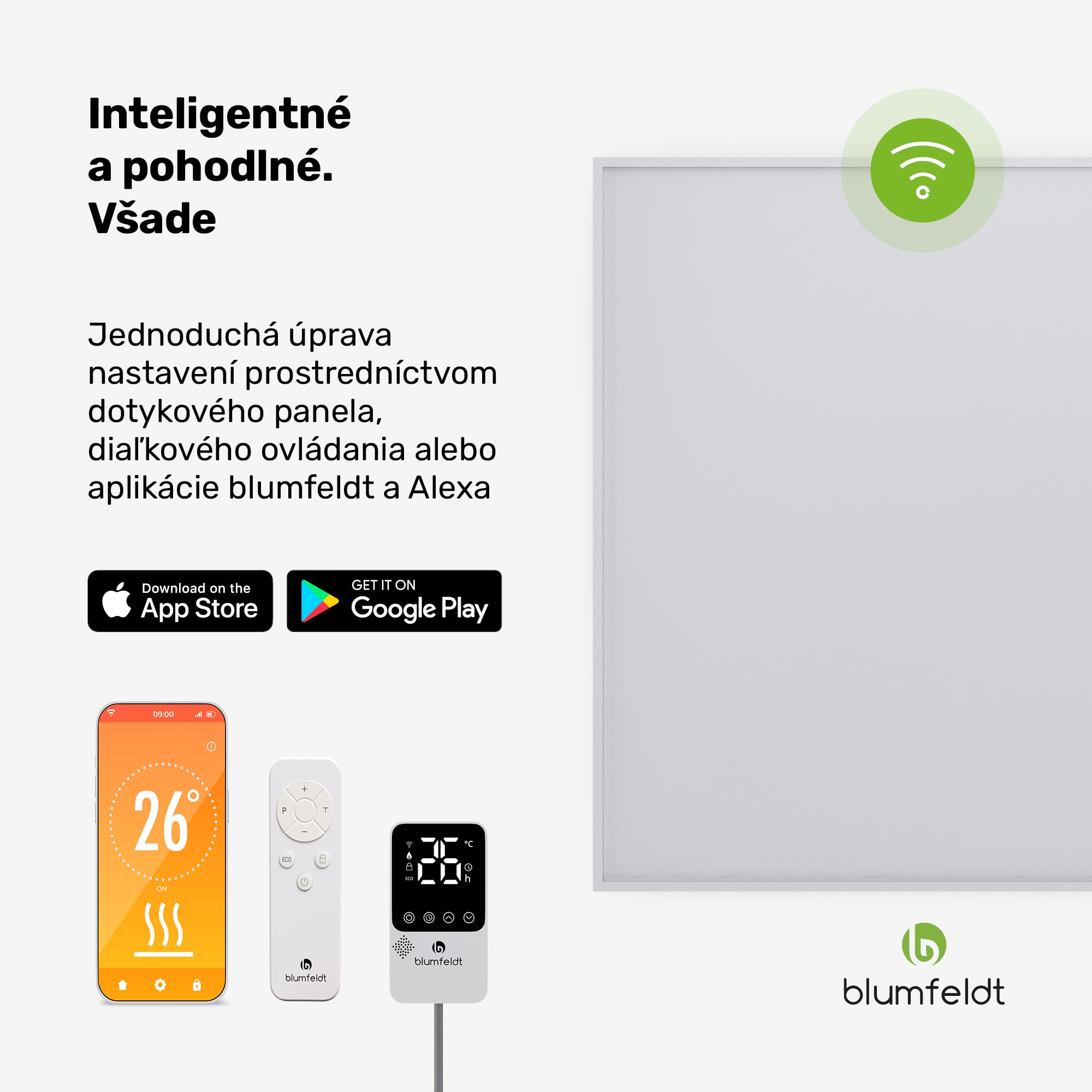 Blumfeldt RadiantSmart IR Heater, Infračervený ohrievač, Externý termostat, 360 W, Energeticky účinný – Obrázok 2