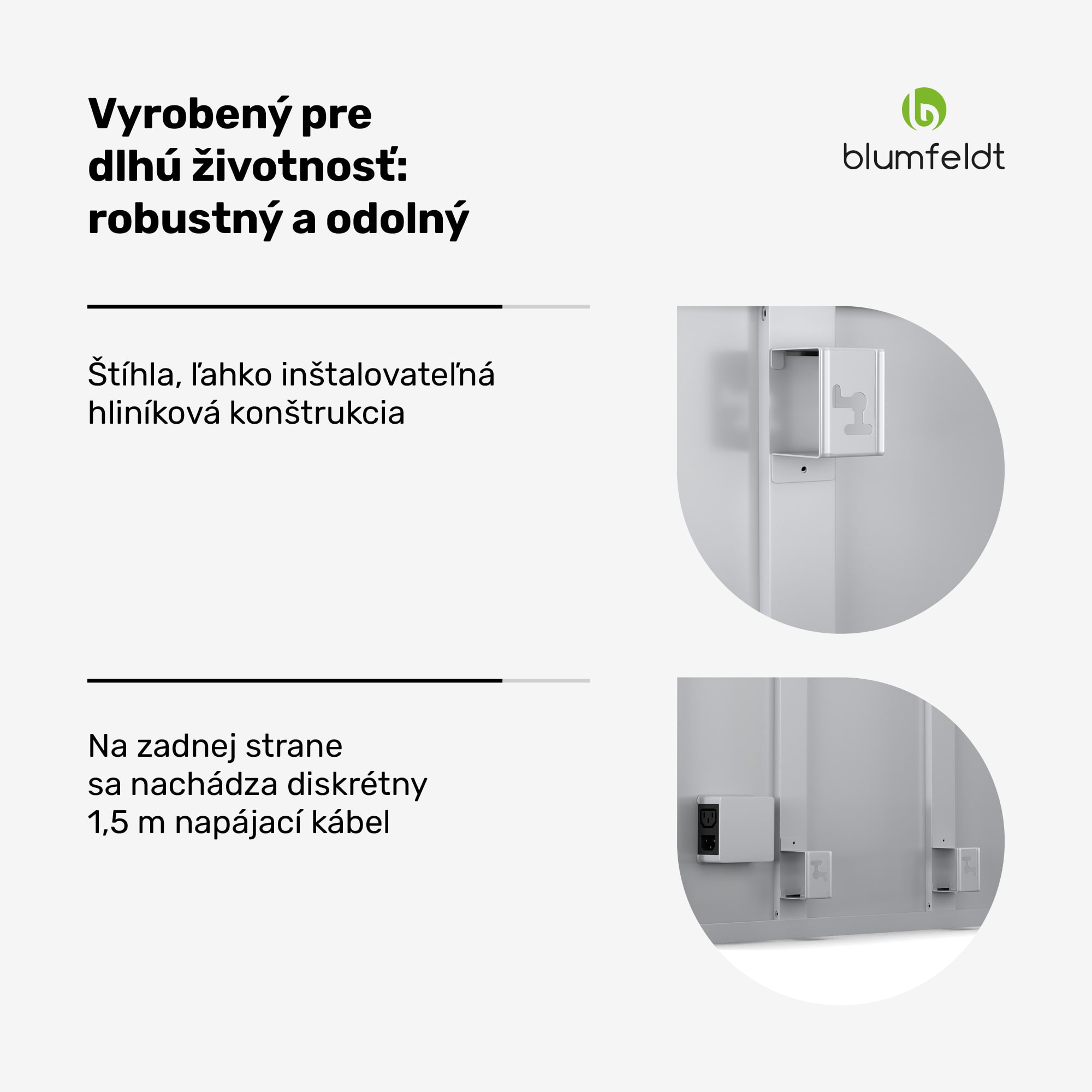 Blumfeldt RadiantSmart IR Heater, Infračervený ohrievač, Posilňovacia jednotka, IP44 – Obrázok 5