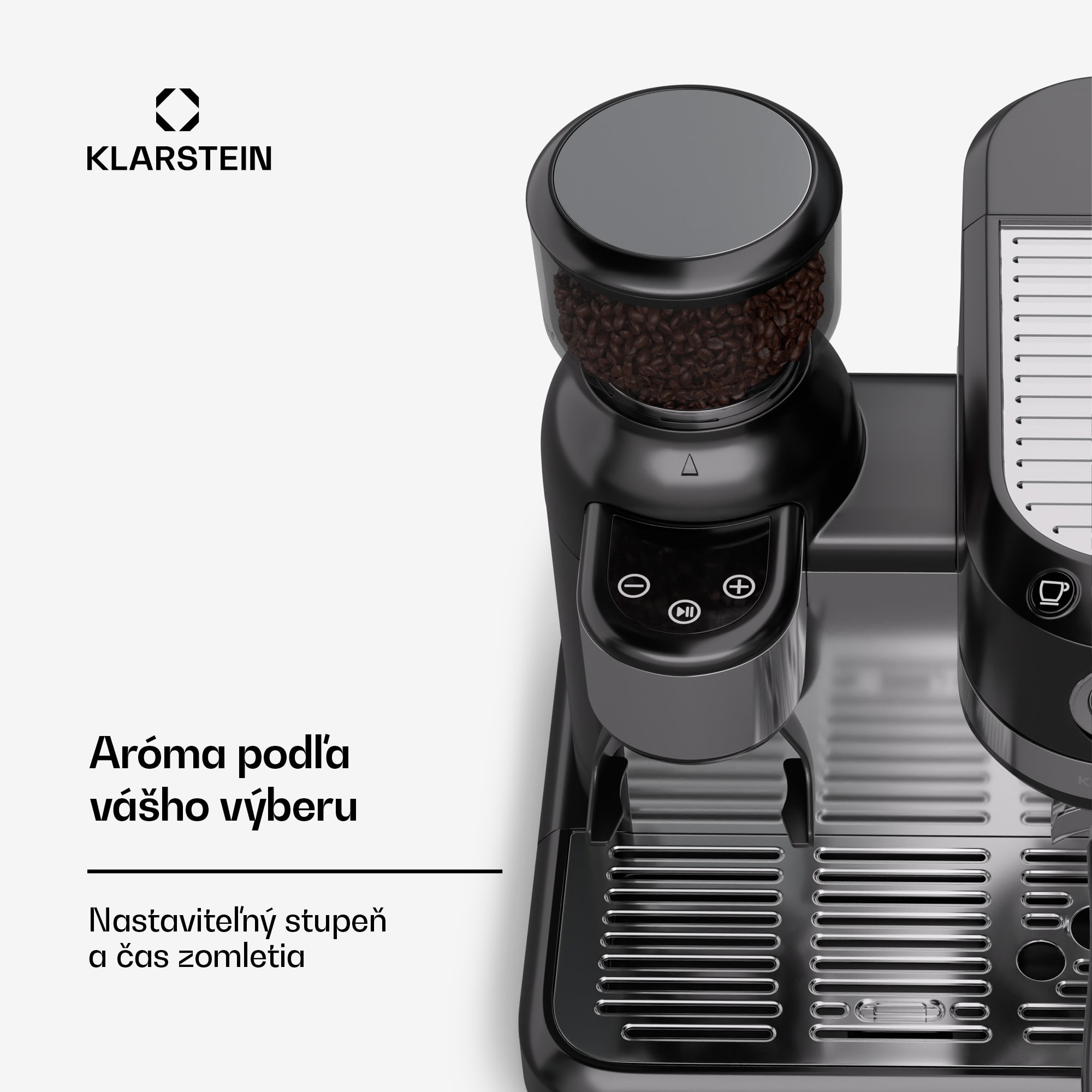 Klarstein Bella Café Pákový kávovar, Vintage, mlynček, 19 bar, Napeňovač mlieka, Tlakomer, 1150 W – Obrázok 5