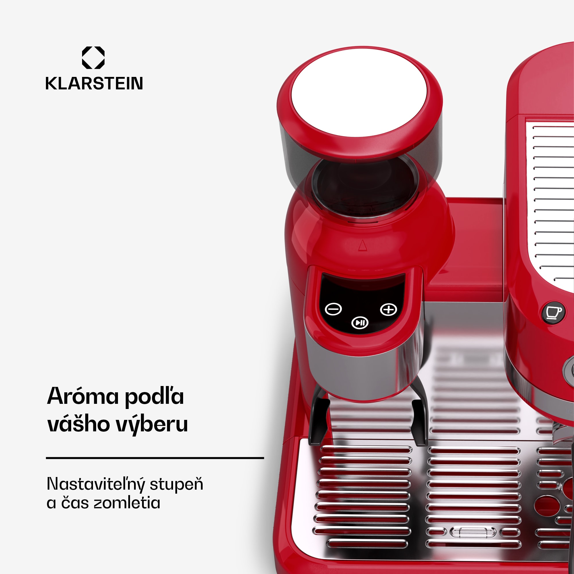 Klarstein Bella Café Pákový kávovar, Vintage, mlynček, 19 bar, Napeňovač mlieka, Tlakomer, 1150 W – Obrázok 5