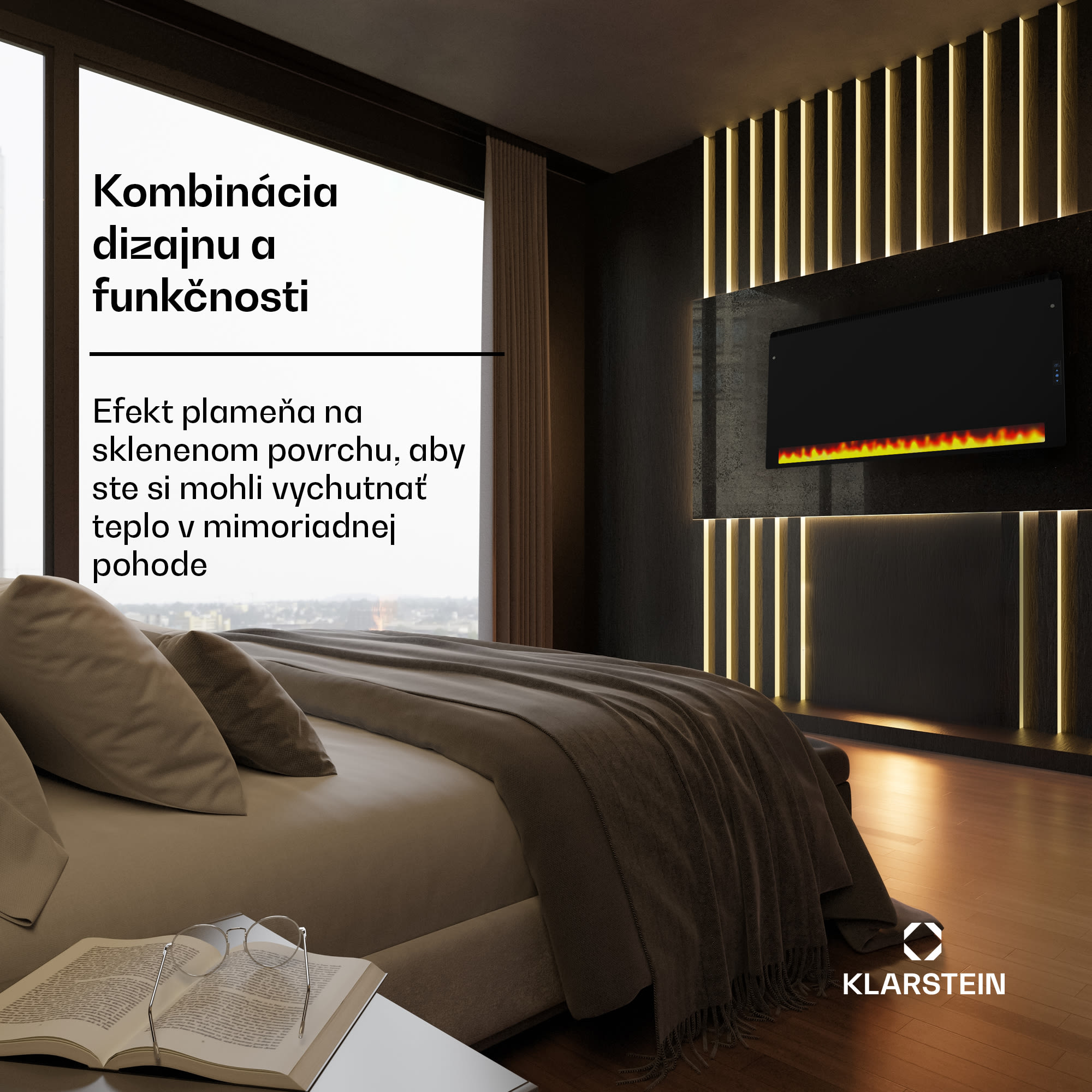 Klarstein ZenHeat Graphene nástenný ohrievač 1300 W – Obrázok 3