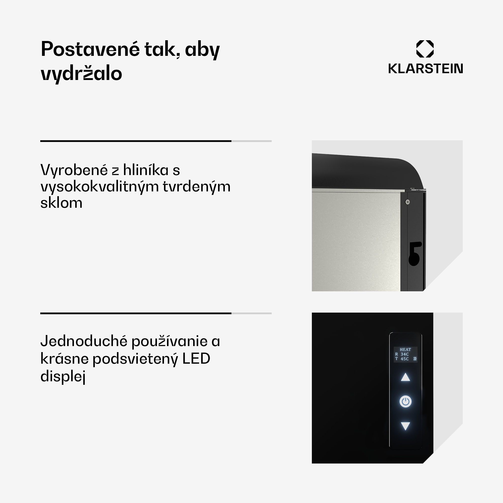 Klarstein ZenHeat Graphene nástenný ohrievač 1300 W – Obrázok 5