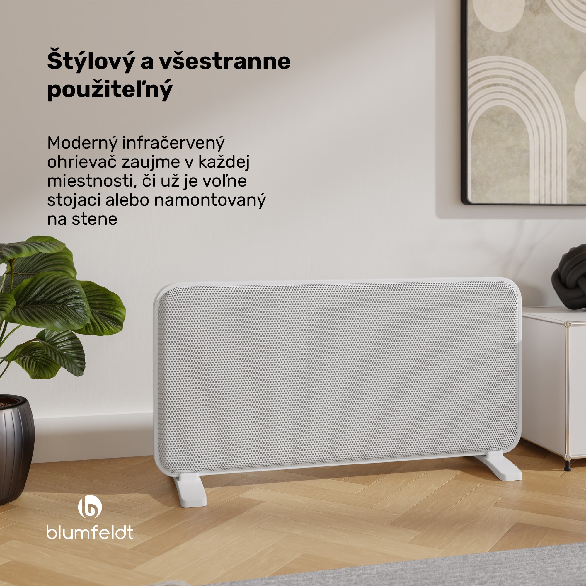 Blumfeldt SwiftWave infračervený ohrievač, 2000 W, do 20 m², dotykové ovládanie aplikáciou, grafén – Obrázok 3