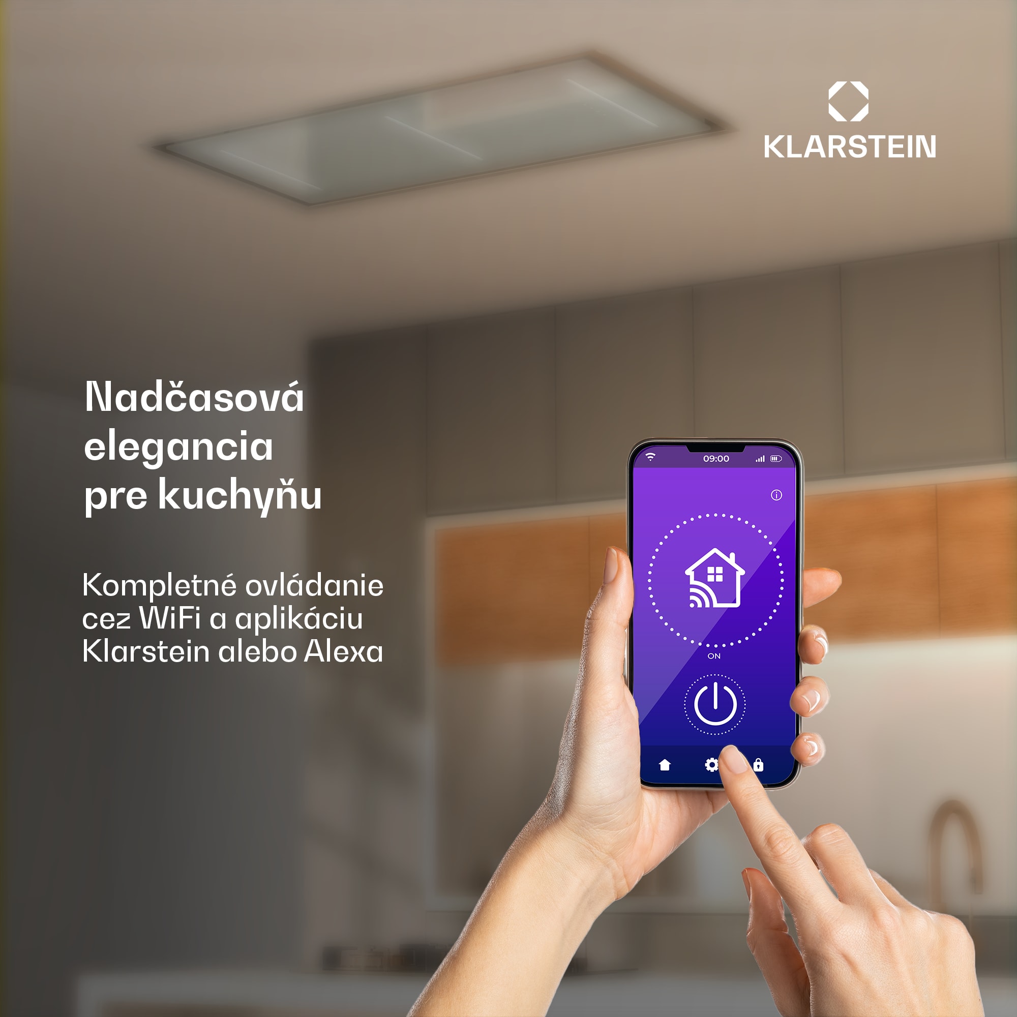 Klarstein LuxeAir digestor, 110 cm, WLAN + Bluetooth, LED, 750 m³/h, odsávanie/recirkulácia, EEC: A – Obrázok 4