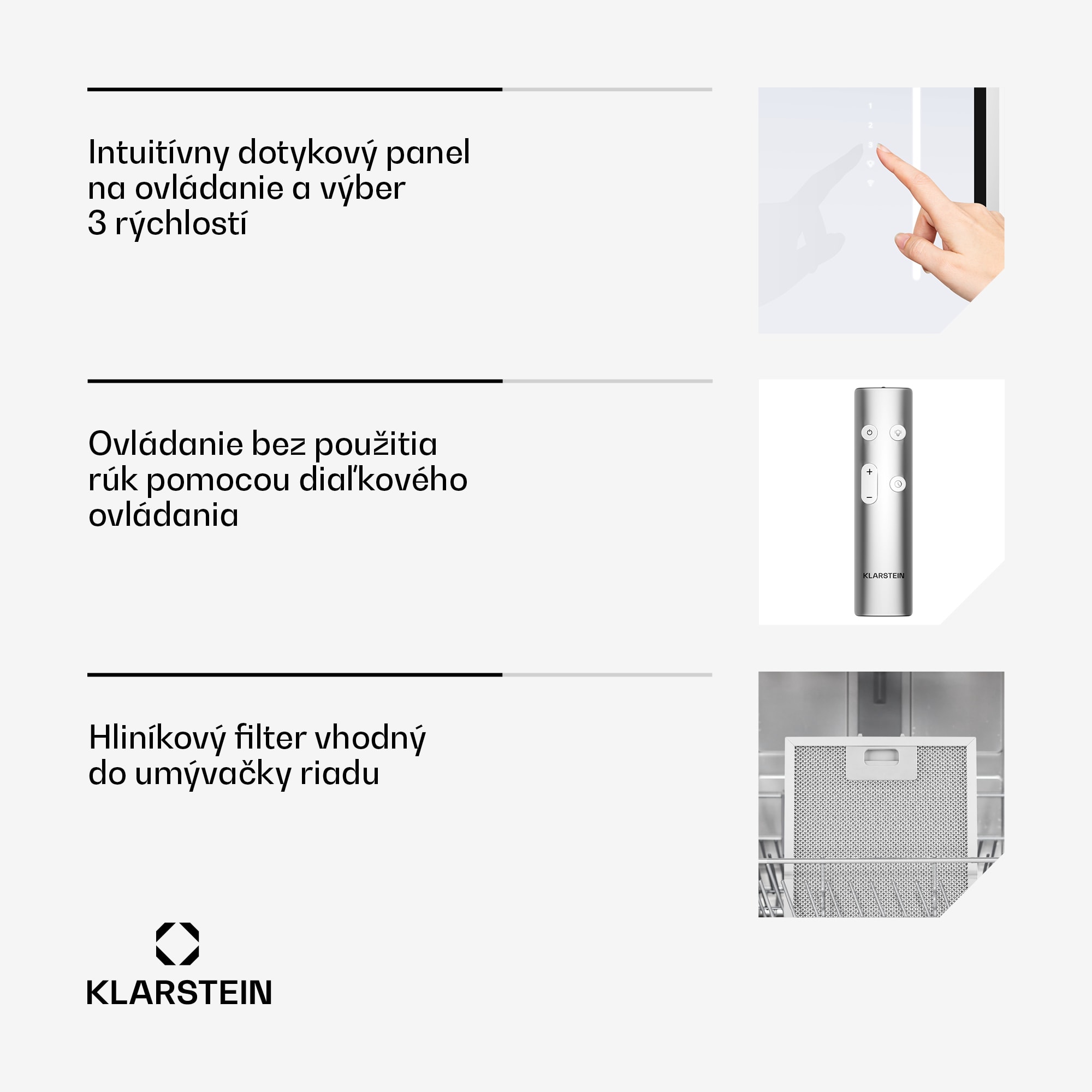 Klarstein LuxeAir digestor, 110 cm, WLAN + Bluetooth, LED, 750 m³/h, odsávanie/recirkulácia, EEC: A – Obrázok 5