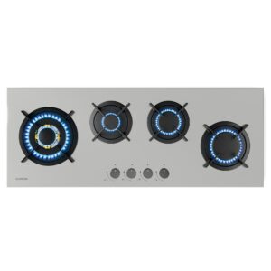 Klarstein Goldflame 4 Slim plynová varná doska, 4 horáky, na kvapalný alebo zemný plyn, elektrické zapaľovanie
