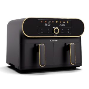 Klarstein AuraAir Color Touch teplovzdušná fritéza, 2 komory, 11 l, 1700 W, 80 - 200 °C, 8 programov