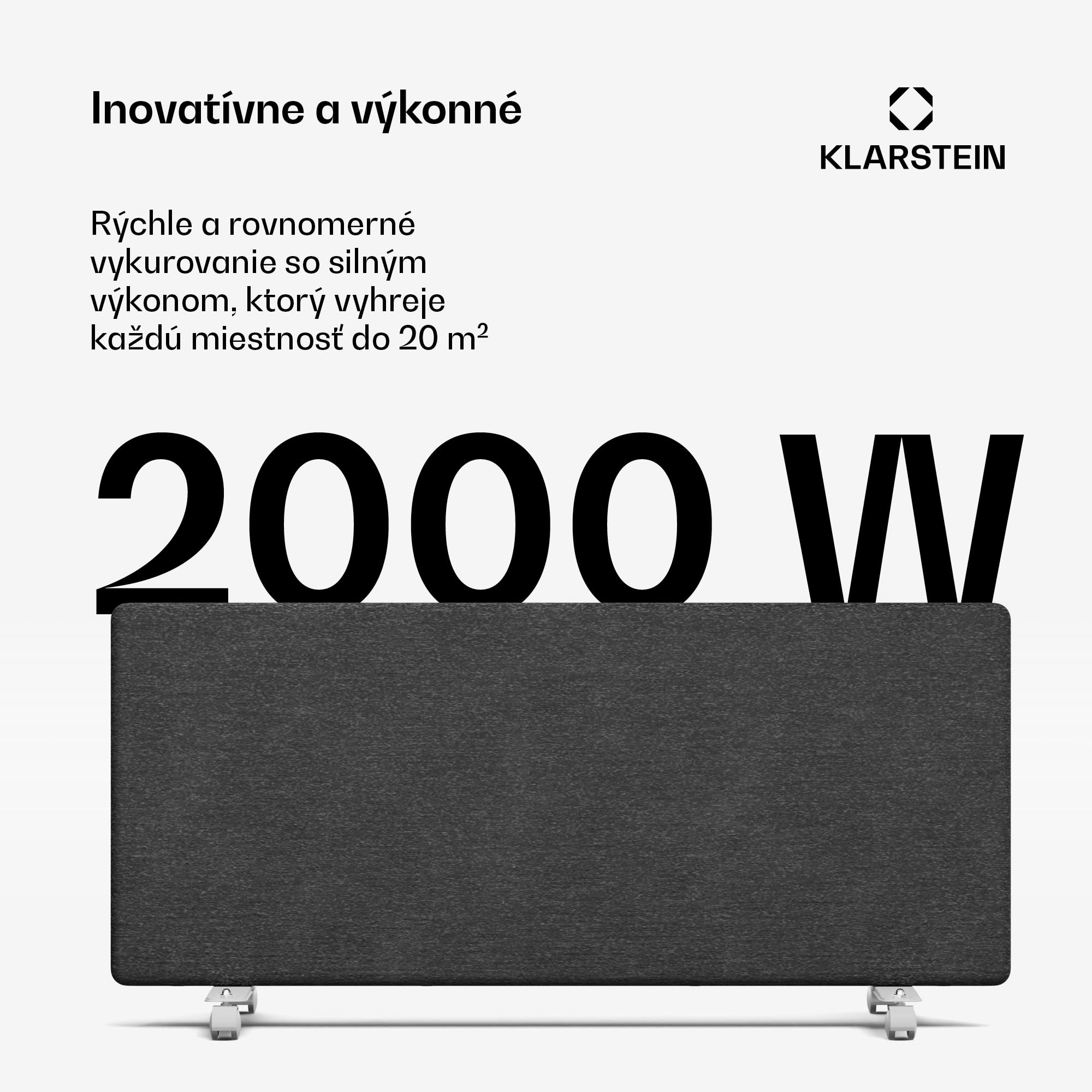 Blumfeldt ThermaTouch konvektor, 2 000 W, elegantný dizajn, dotykové ovládanie, do 20 m² – Obrázok 2