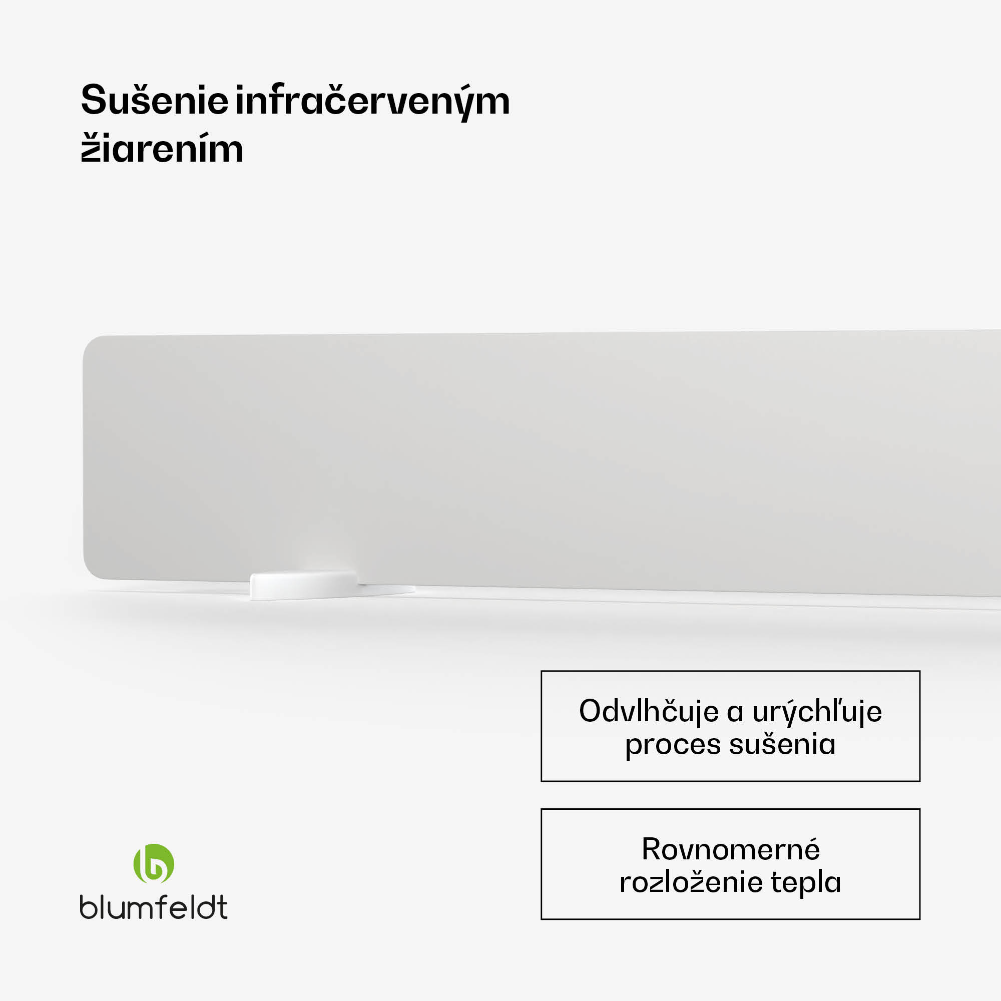 Blumfeldt Infračervený nástenný sušič DryWave, 50 W, suší farby a omietky, možnosť montáže na stenu – Obrázok 2