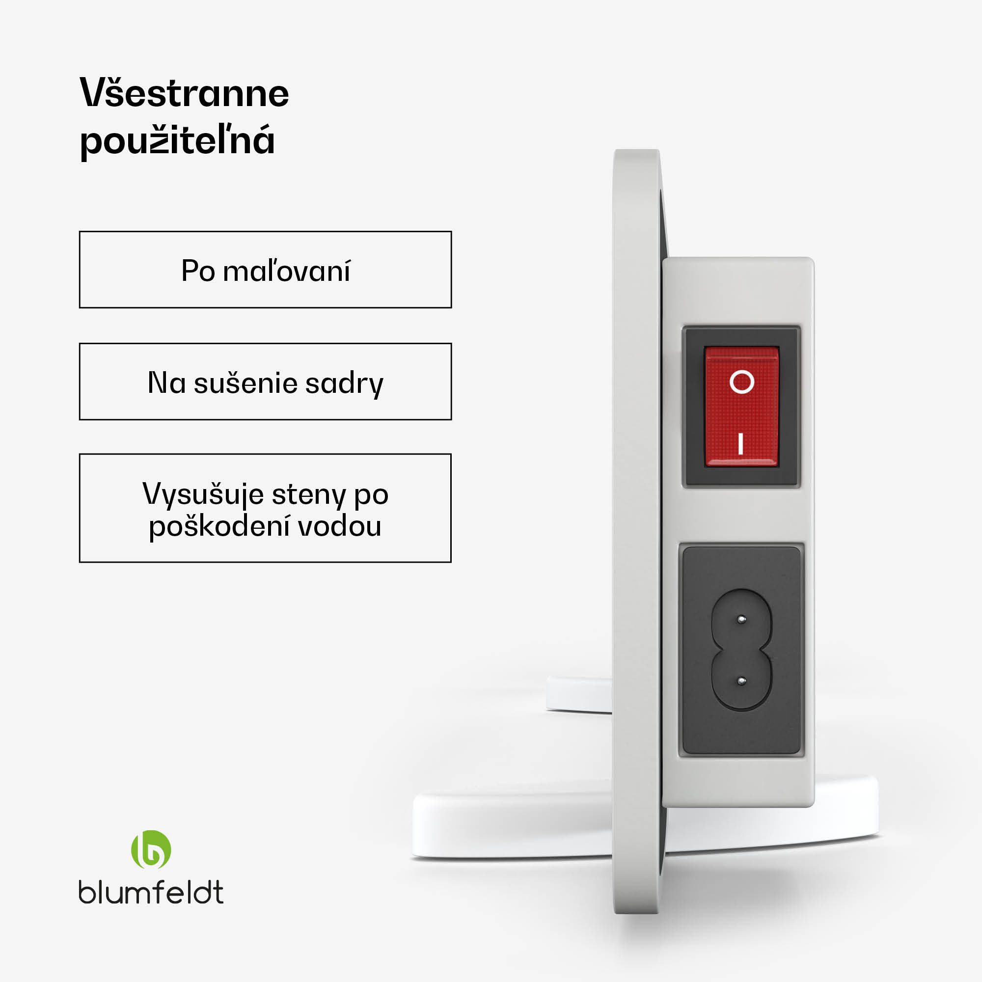 Blumfeldt Infračervený nástenný sušič DryWave, 50 W, suší farby a omietky, možnosť montáže na stenu – Obrázok 5
