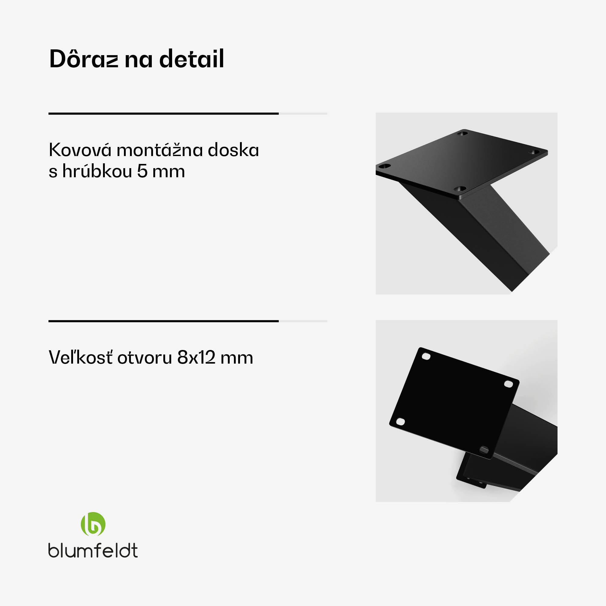 Blumfeldt UrbanFodge X nohy stola, moderný dizajn, pre projekty DIY, nosnosť 200 kg – Obrázok 4