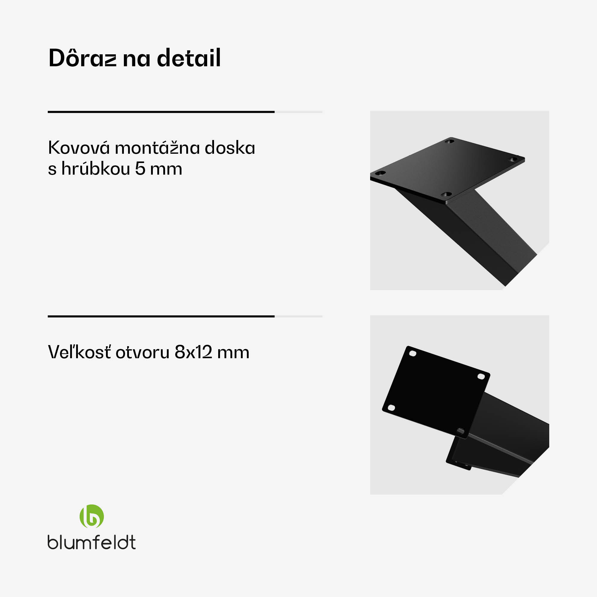 Blumfeldt UrbanFodge X nohy stola, moderný dizajn, pre projekty DIY, nosnosť 200 kg – Obrázok 4