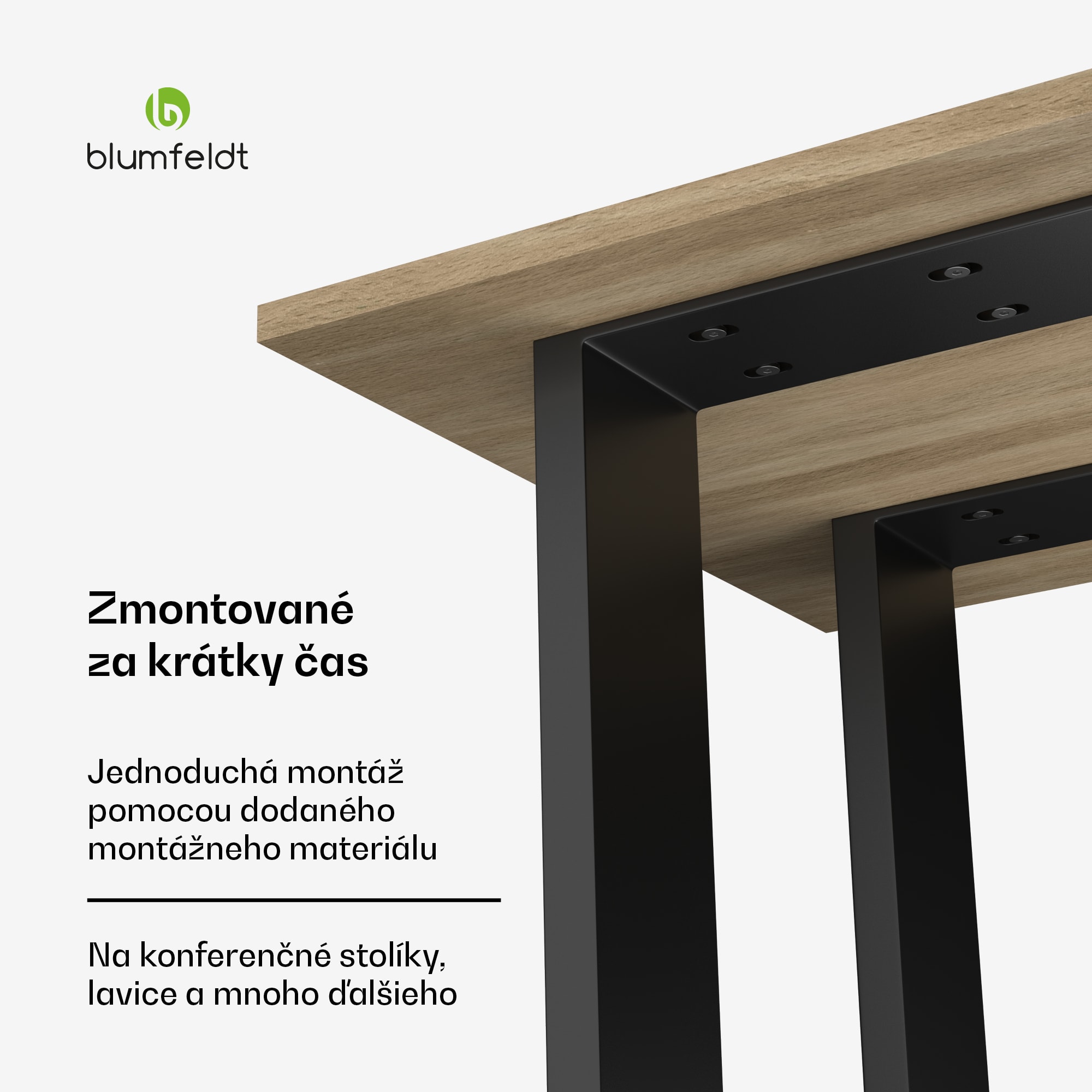 Blumfeldt UrbanFodge U nohy stola, Moderný dizajn, Pre projekty DIY, Nosnosť 200 kg – Obrázok 5