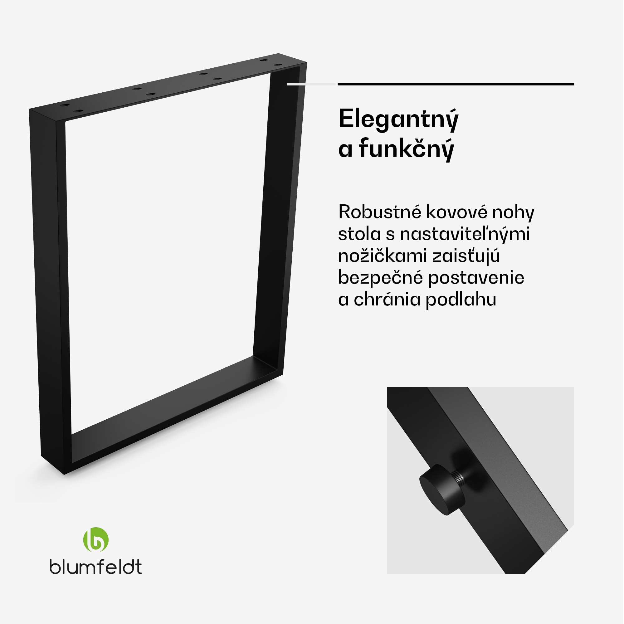 Blumfeldt UrbanFodge U nohy stola, Moderný dizajn, Pre projekty DIY, Nosnosť 200 kg – Obrázok 3