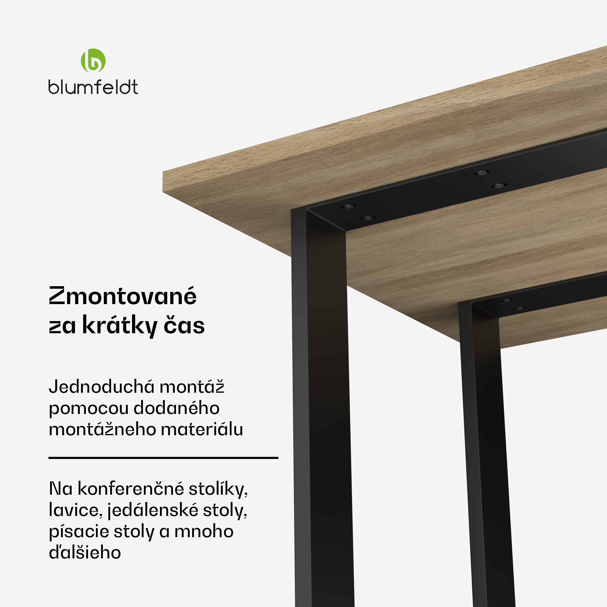 Blumfeldt UrbanFodge U nohy stola, Moderný dizajn, Pre projekty DIY, Nosnosť 200 kg – Obrázok 5