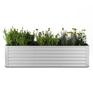 Blumfeldt High Grow Straight vyvýšený záhon, 1440 L, Ergonomický, Odolný voči poveternostným vplyvom, Otvorená základňa