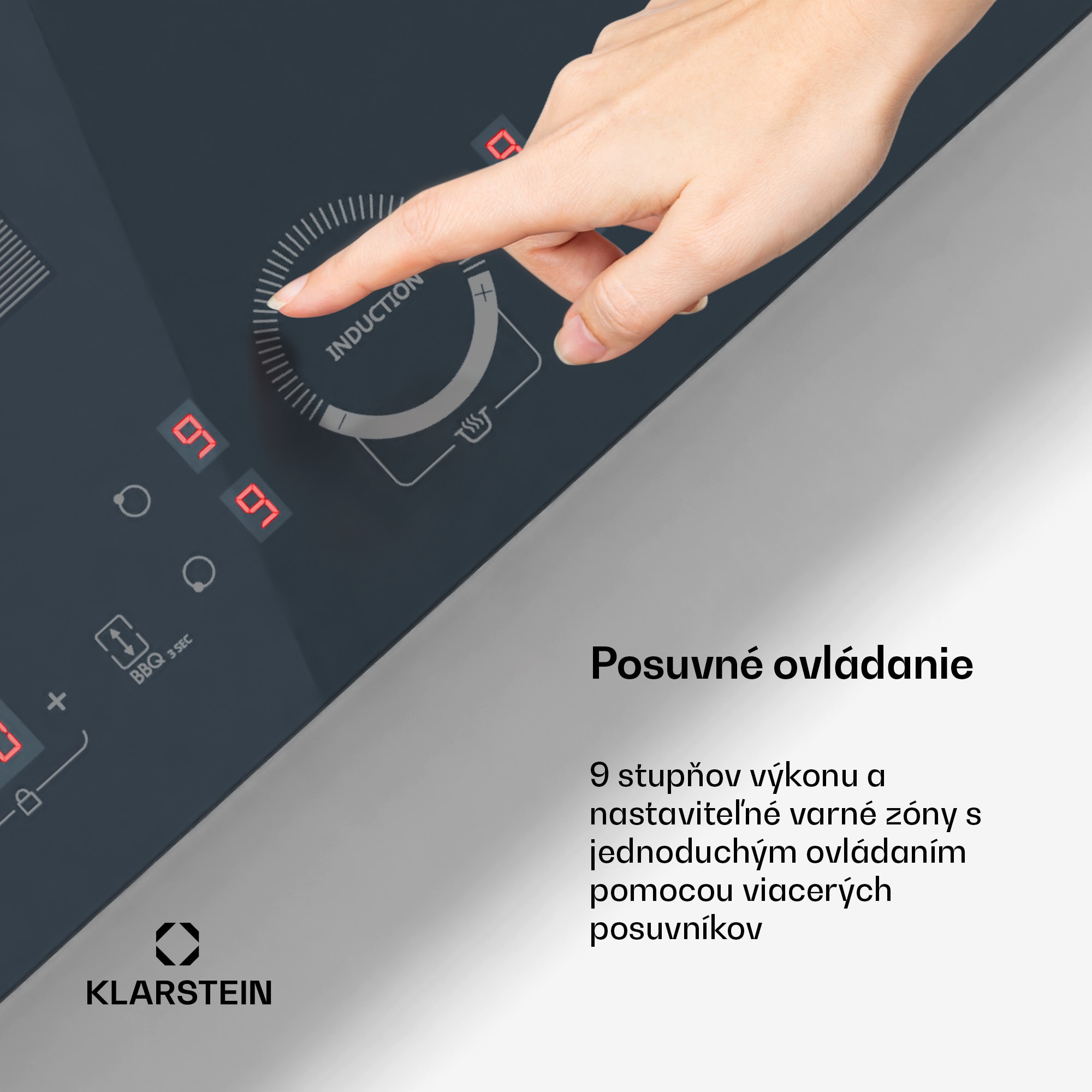Klarstein Delicatessa 60 Flex vstavaná indukčná varná doska, 7000 W, Flexi zóna, Booster, Indukcia – Obrázok 5