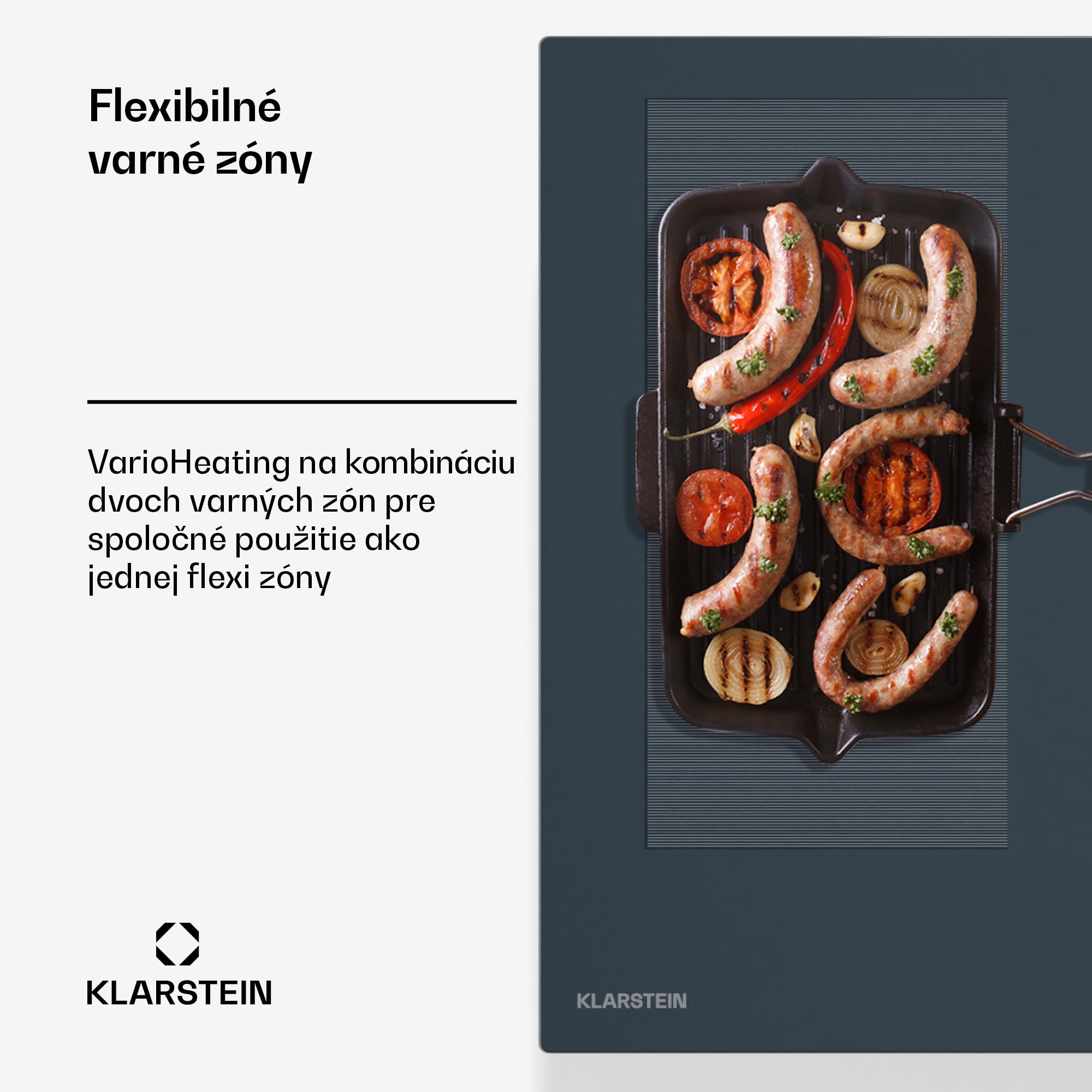 Klarstein Delicatessa 90 Flex vstavaná indukčná varná doska, 9500 W, Flexi zóna, Booster, Indukcia – Obrázok 4