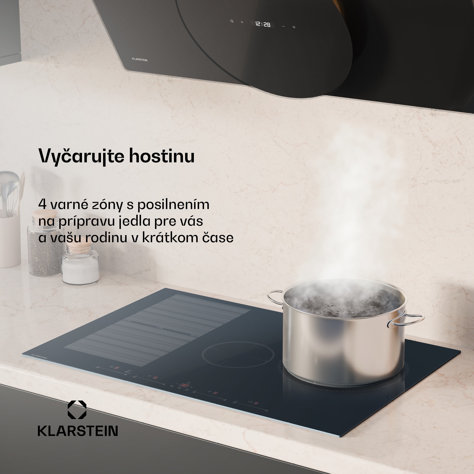 Klarstein Delicatessa 77 Flex vstavaná indukčná varná doska, 7500 W, Flexi zóna, Booster, Indukcia – Obrázok 2