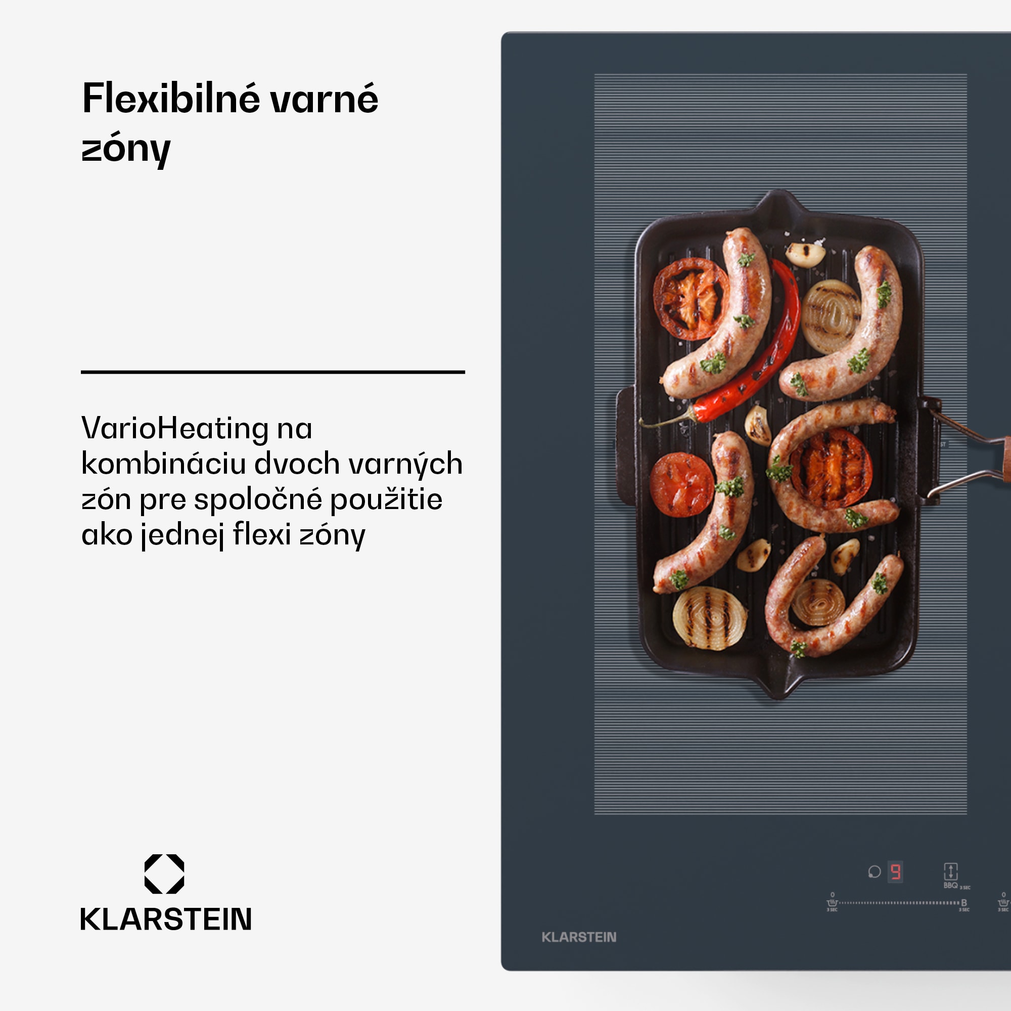 Klarstein Delicatessa 77 Flex vstavaná indukčná varná doska, 7500 W, Flexi zóna, Booster, Indukcia – Obrázok 4