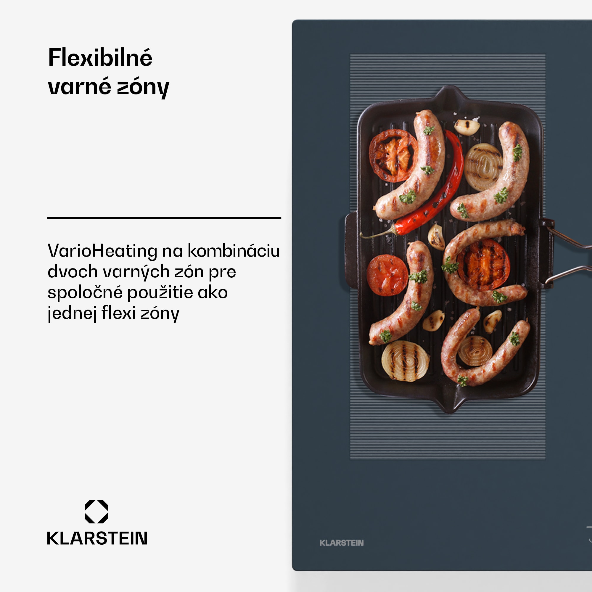 Klarstein Delicatessa 90 Full Flex vstavaná indukčná varná doska, 7500 W, Flexi zóna, Booster, Indukcia – Obrázok 4