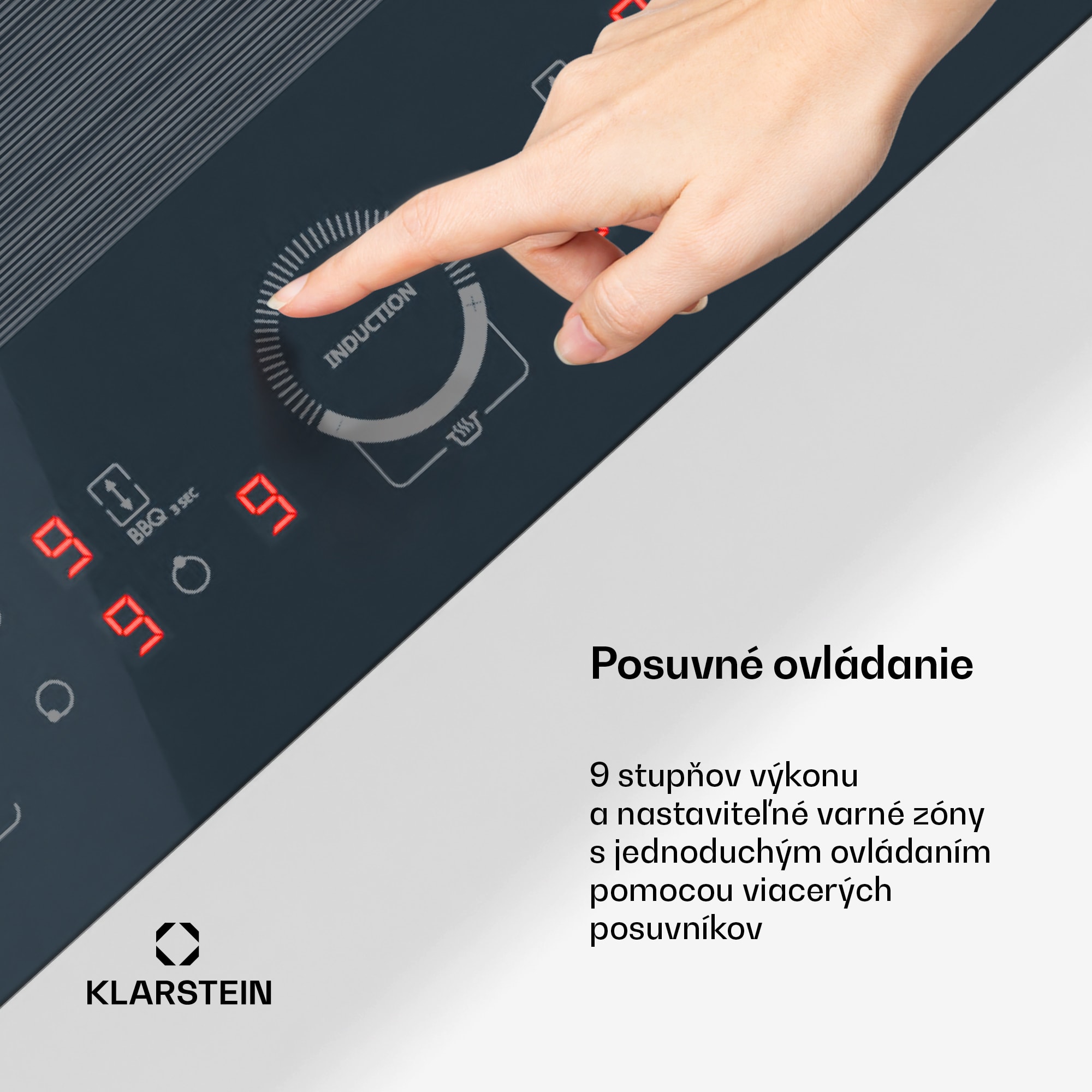 Klarstein Delicatessa 90 Full Flex vstavaná indukčná varná doska, 7500 W, Flexi zóna, Booster, Indukcia – Obrázok 5