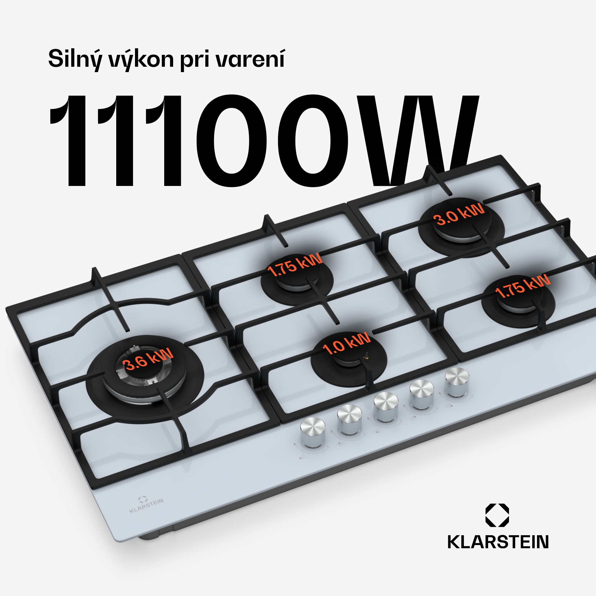 Klarstein Ignito Chef Edition plynová varná doska, 5 Horákov, elektr. zapaľovanie, Wok, na skvapalnený alebo zemný plyn – Obrázok 2
