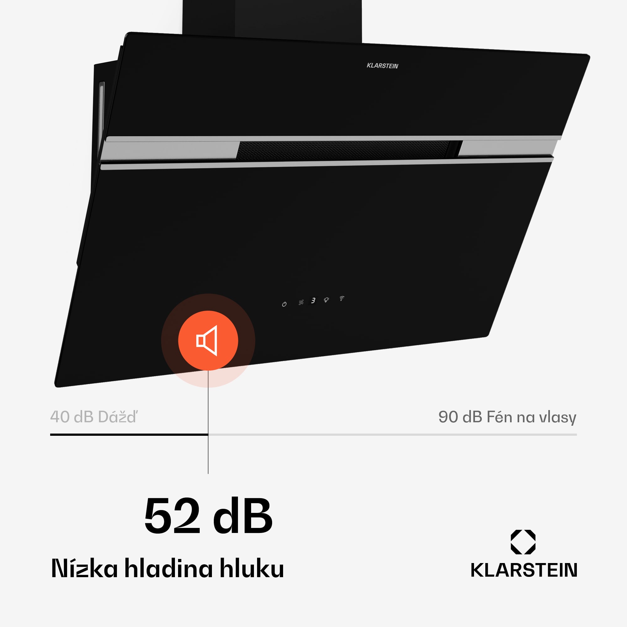 Klarstein Alina digestor, 60 cm, Smart, 600 m³/h, Tichý, EEK A – Obrázok 4