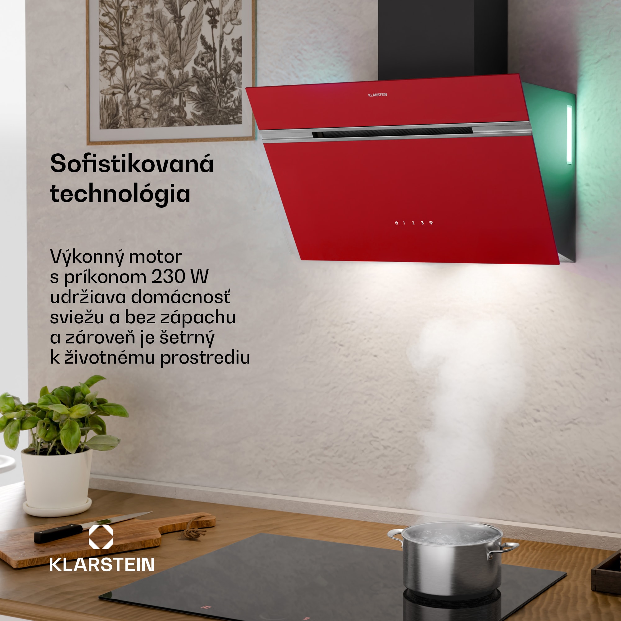 Klarstein Alina digestor, 60 cm, 600 m³/h, Tichý, EEK A – Obrázok 3