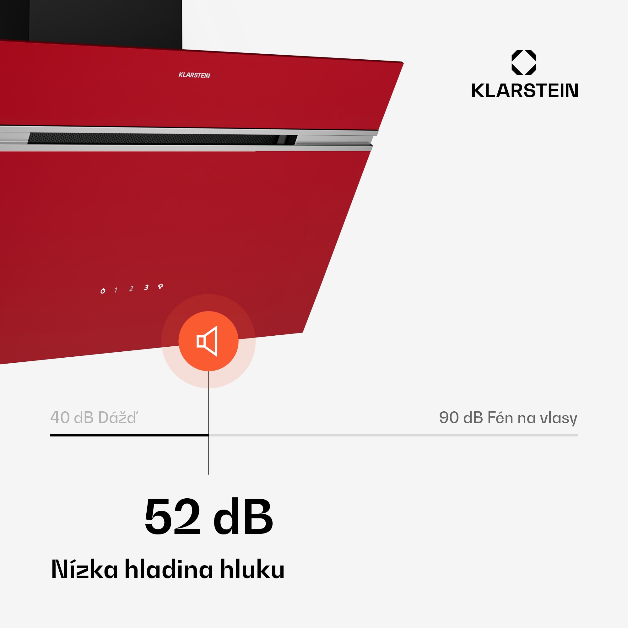 Klarstein Alina digestor, 60 cm, 600 m³/h, Tichý, EEK A – Obrázok 4