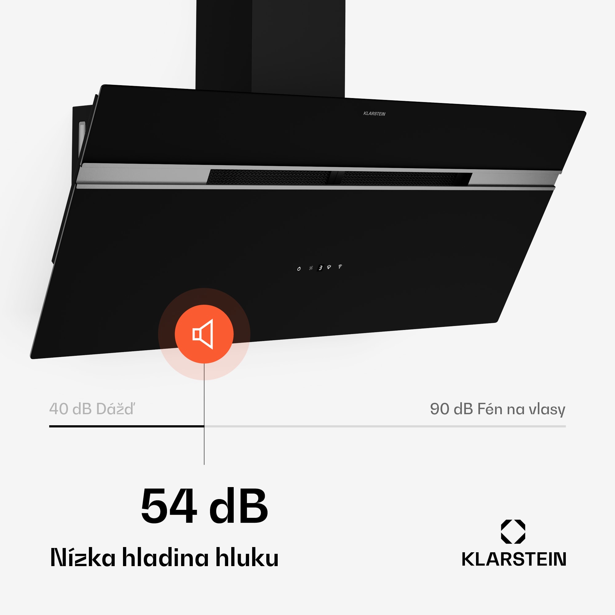 Klarstein Alina digestor, 90 cm, Smart, 615 m³/h, Tichý, EEK A – Obrázok 4