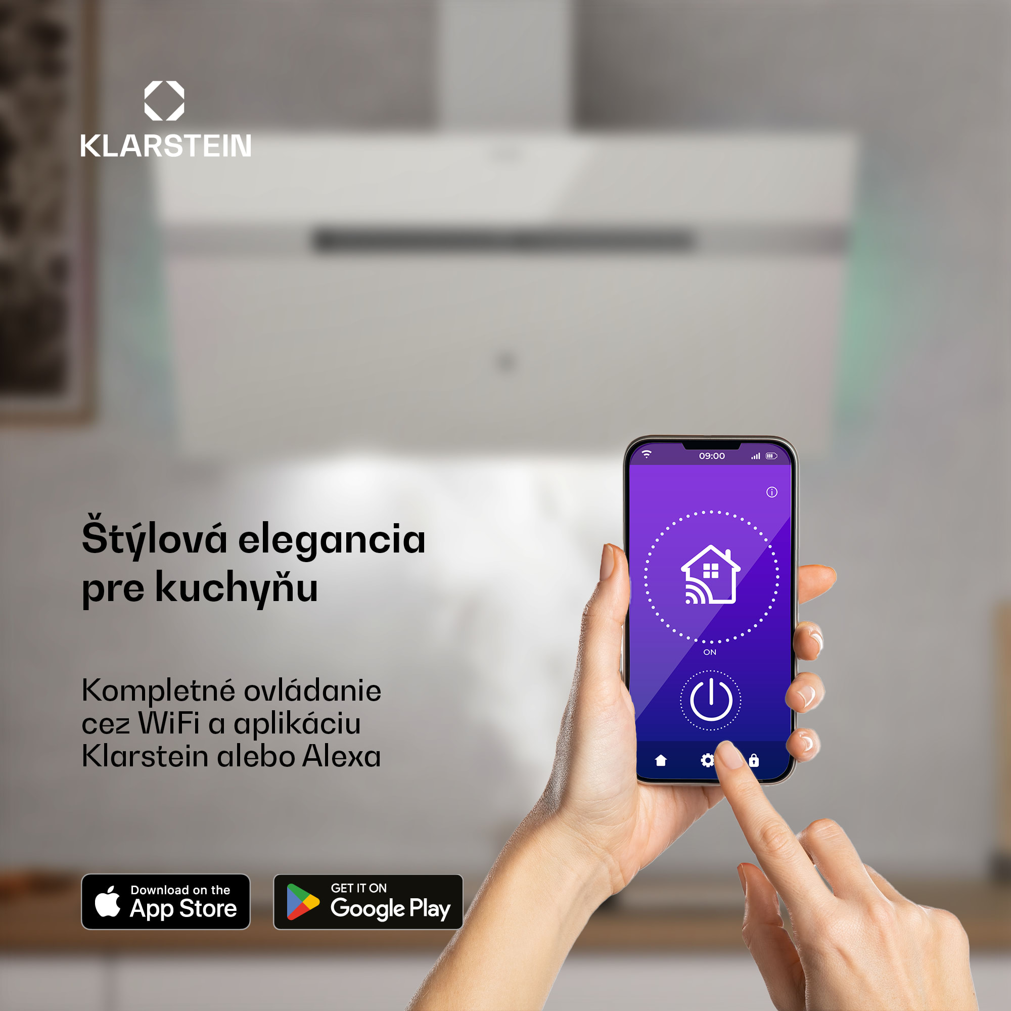 Klarstein Alina digestor, 90 cm, 690 m³/h, Tichý, EEK A++ – Obrázok 3