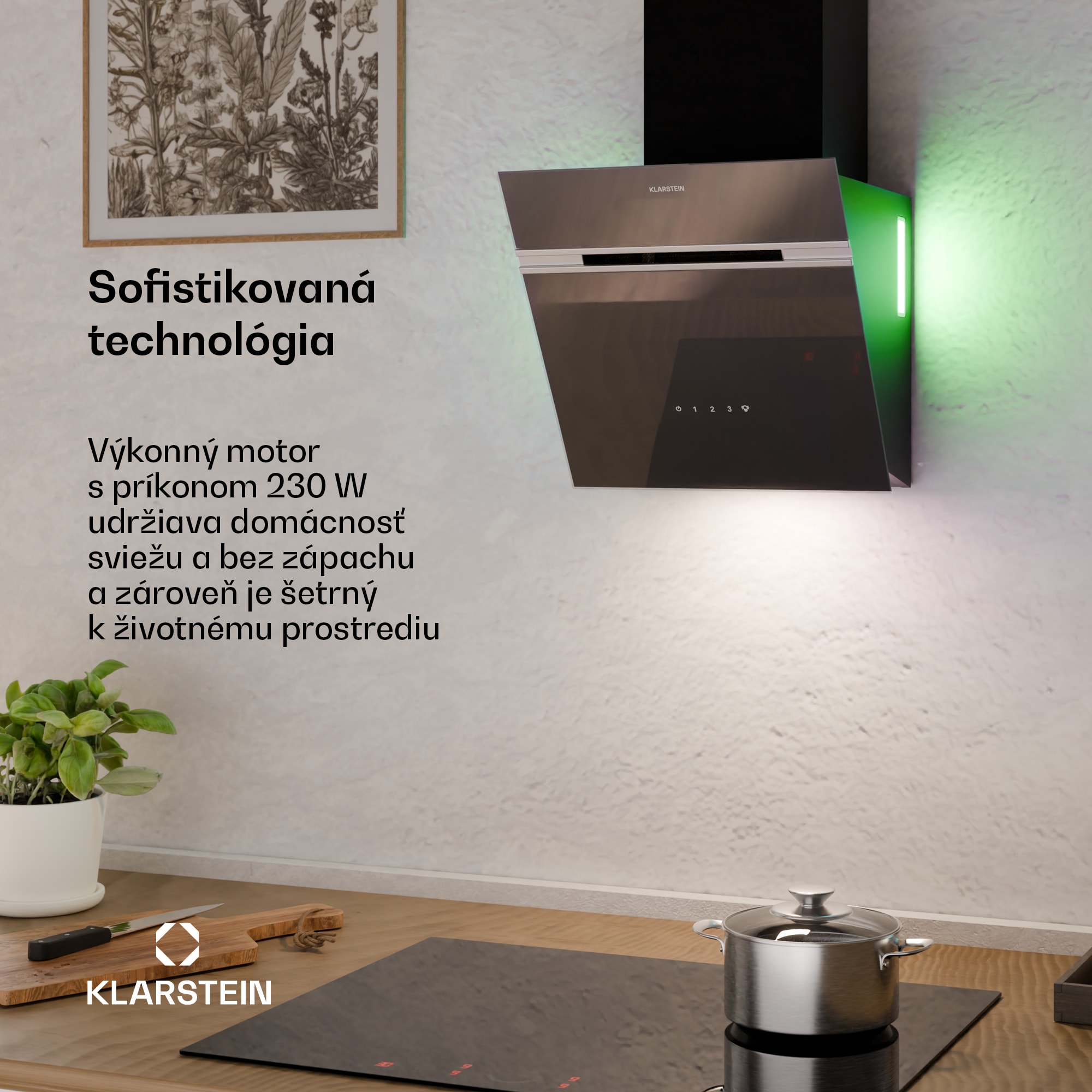 Klarstein Alina digestor, 40 cm, 570 m³/h, Tichý, EEK A – Obrázok 3