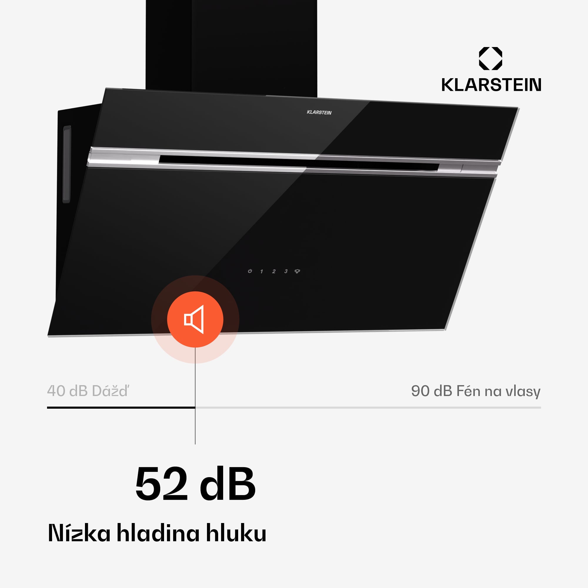 Klarstein Alina digestor, 70 cm, 600 m³/h, Tichý, EEK A – Obrázok 4