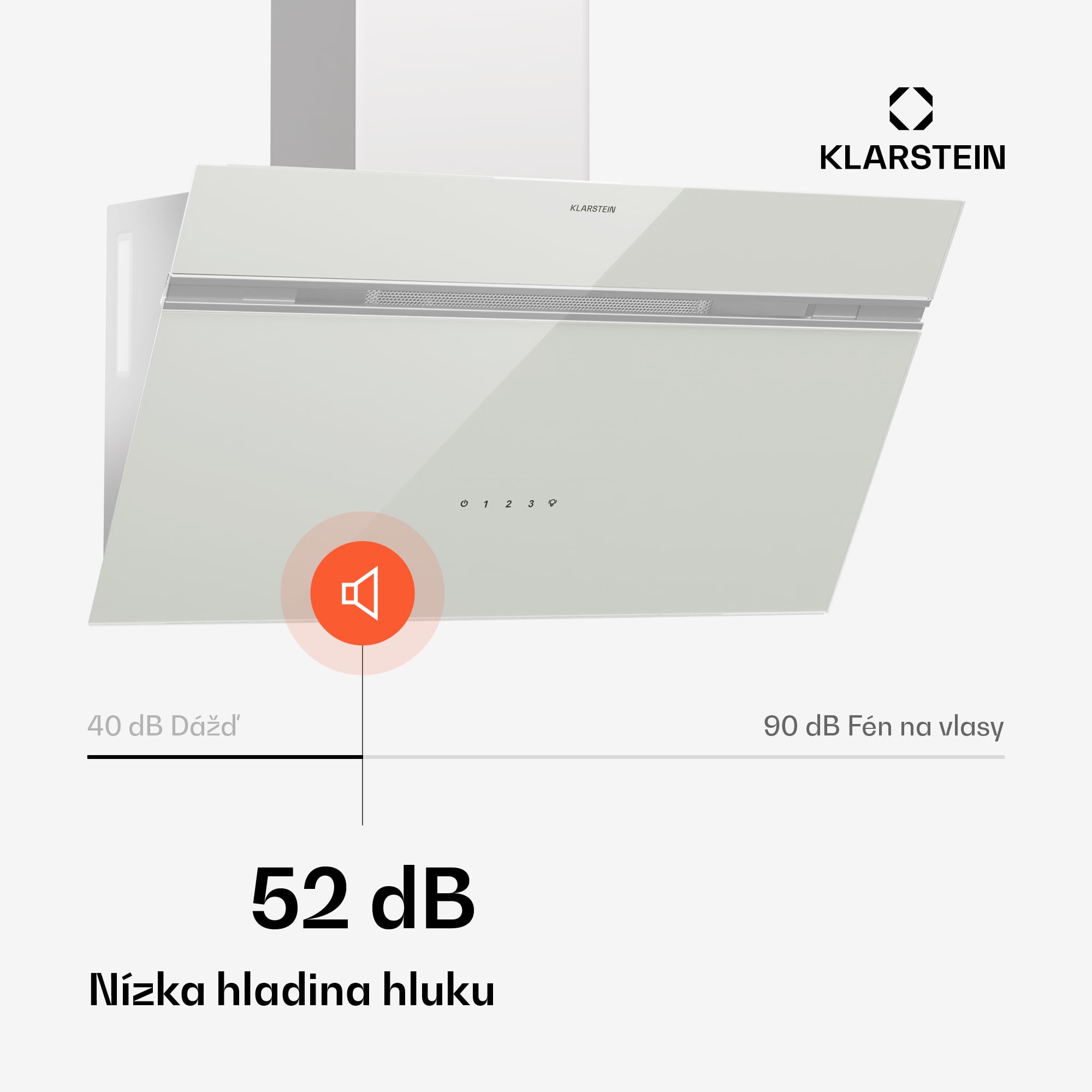 Klarstein Alina digestor, 70 cm, 600 m³/h, Tichý, EEK A – Obrázok 4