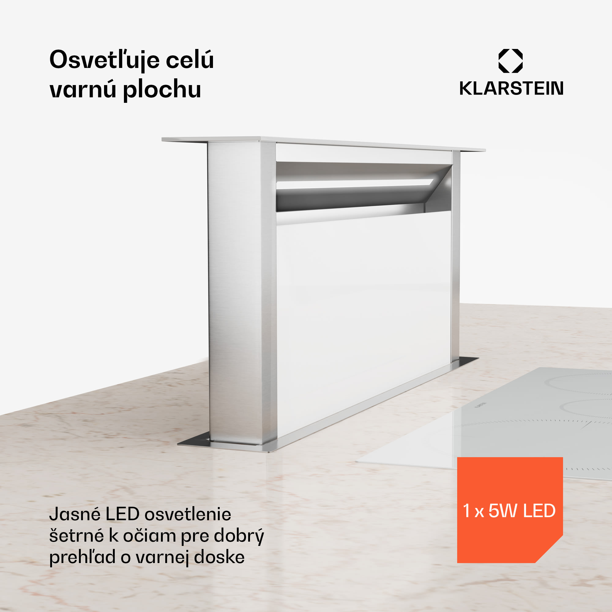 Klarstein Royal Flush Eco digestor, Výsuvný, 714 m³/h, Boost, Dotykové ovládanie, EEK A++ – Obrázok 4