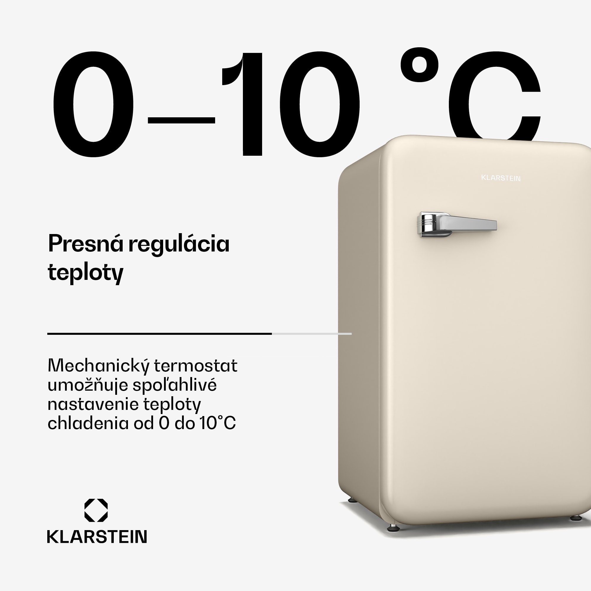 Klarstein Audrey Evo chladnička, 112 l, retro dizajn, tichá, kompaktná, 3 farby – Obrázok 4