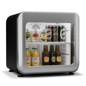 Klarstein Audrey Evo chladnička na nápoje, Retro dizajn, sklenené dvere, 46 L, EEK C